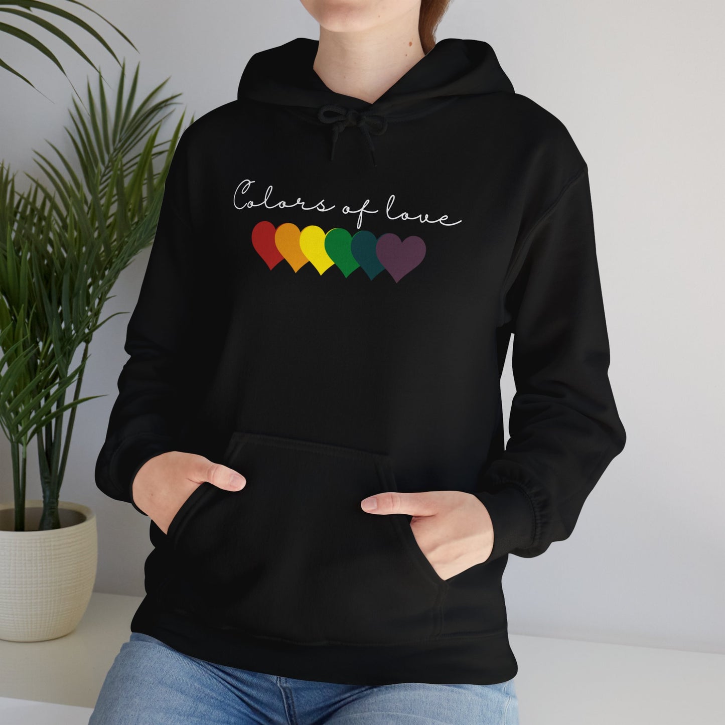 Rainbow Heart Hoodies, Unisex  Hoodies. LGBT tee, Perfect gift, Pride Rainbow Heart Hoodies, Colors of Love t Hoodies.