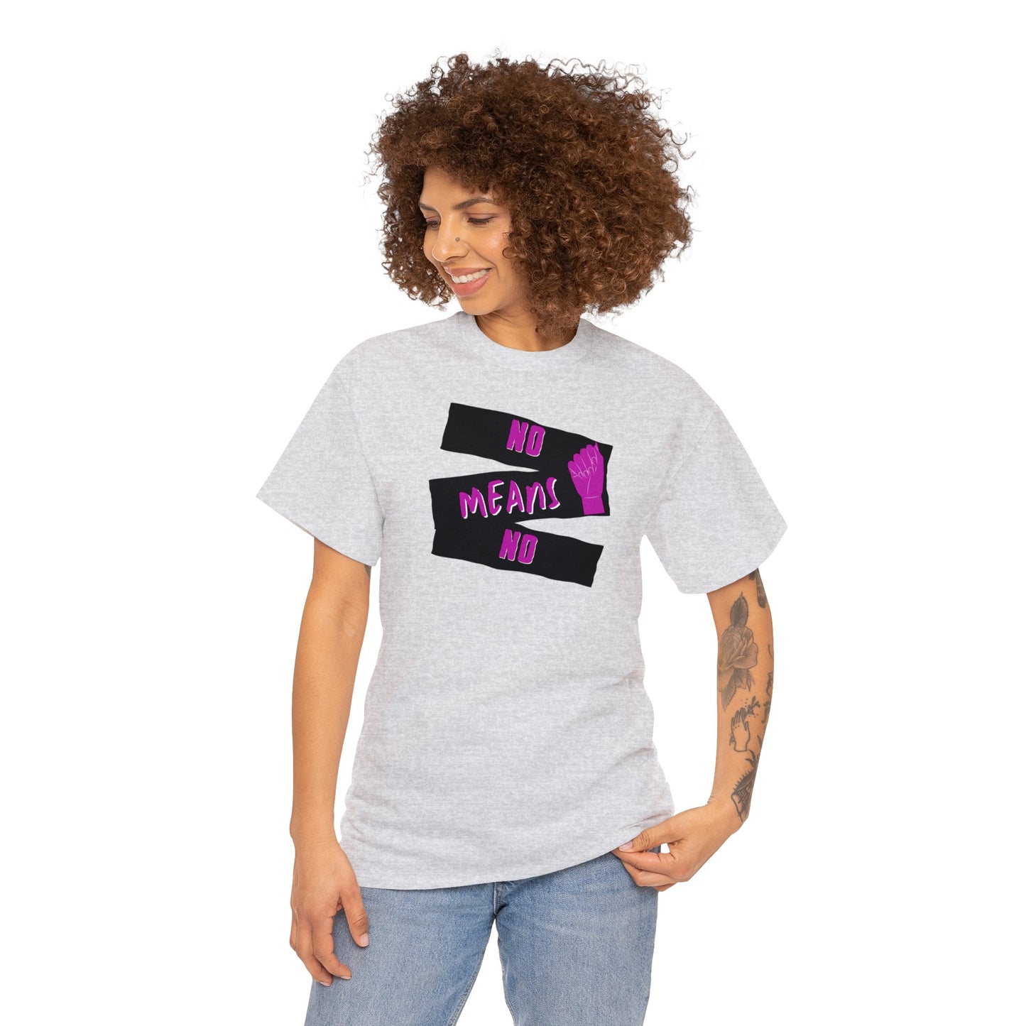 No means No Feminist Slogan T Shirt,  Female Power t-shirt 💜