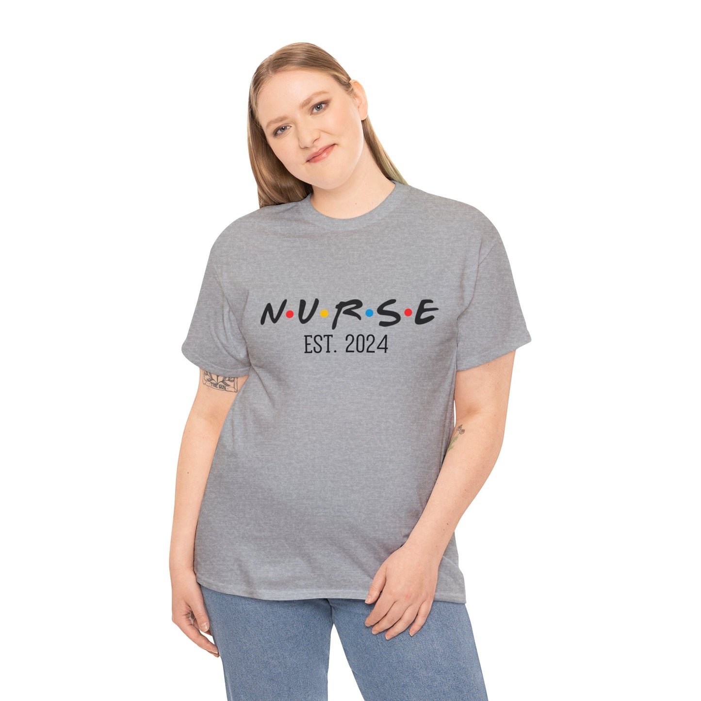 Nurse Est. 2024 T-shirt, Friends T-shirt. Friends Merch. Unisex. Add any year.