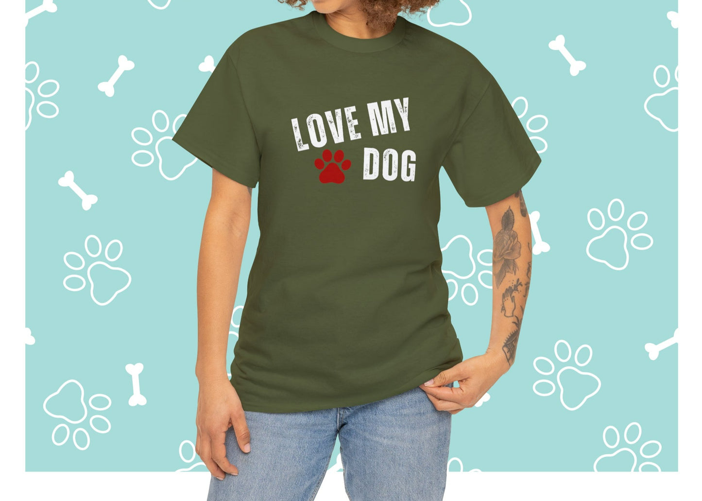 Love My Dog T-shirt 🐾| Pet lover Shirt | Cotton Tee