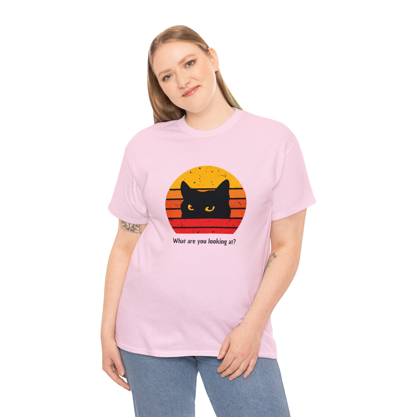 Cat Eye Mystery Tee, What are you looking at? T-shirt. Cat tshirt, crazy cat person, unisex