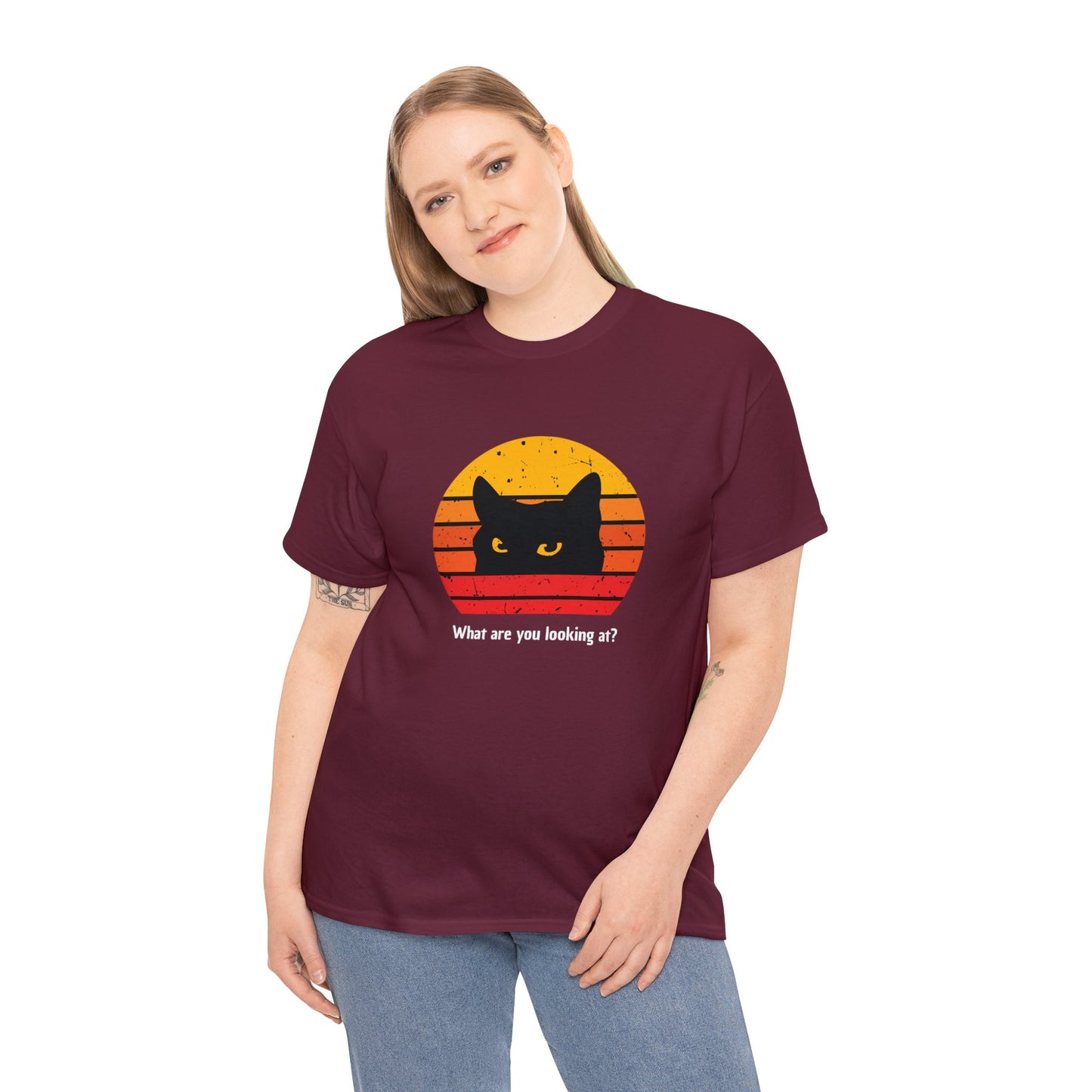 Cat Eye Mystery Tee, What are you looking at? T-shirt. Cat tshirt, crazy cat person, unisex