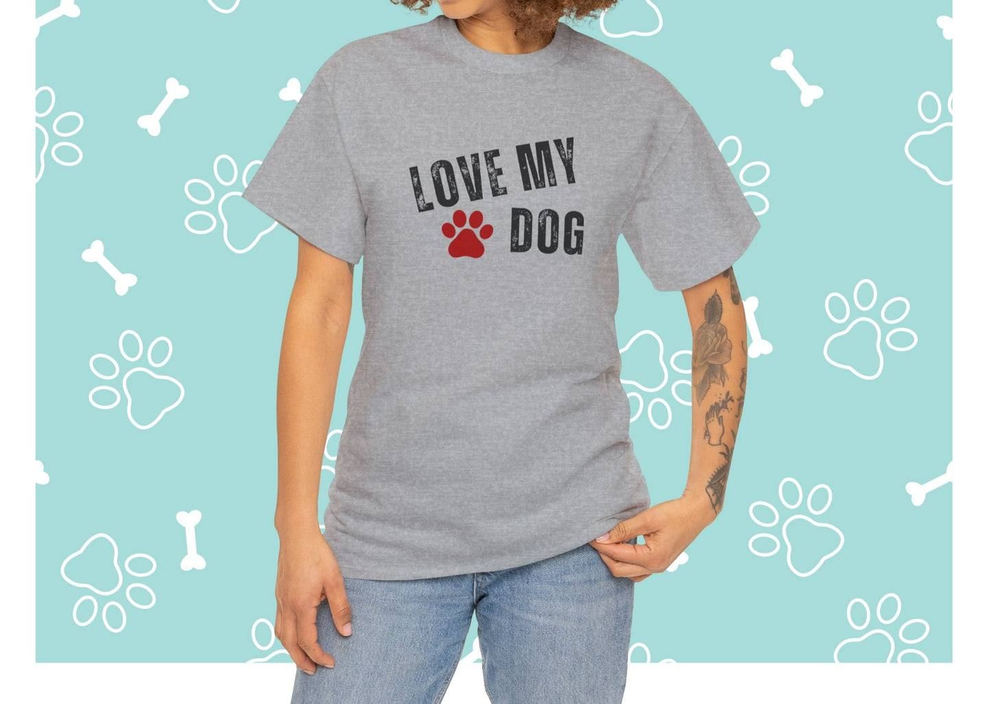 Love My Dog T-shirt 🐾| Pet lover Shirt | Cotton Tee