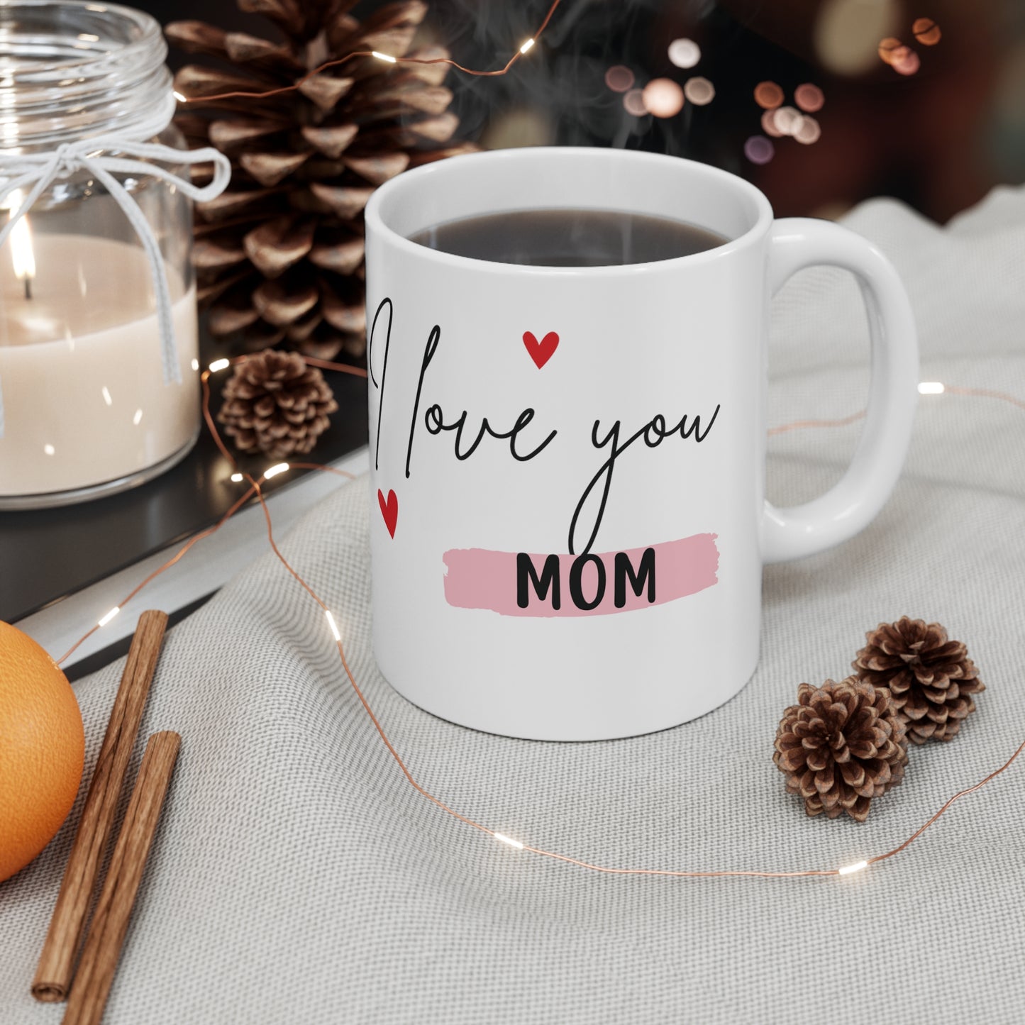 I love you Mom Mug, Mug for mom, Gift for her, Gift for mom, the best mom, Personalised Mom mug, Mother's Day gift.