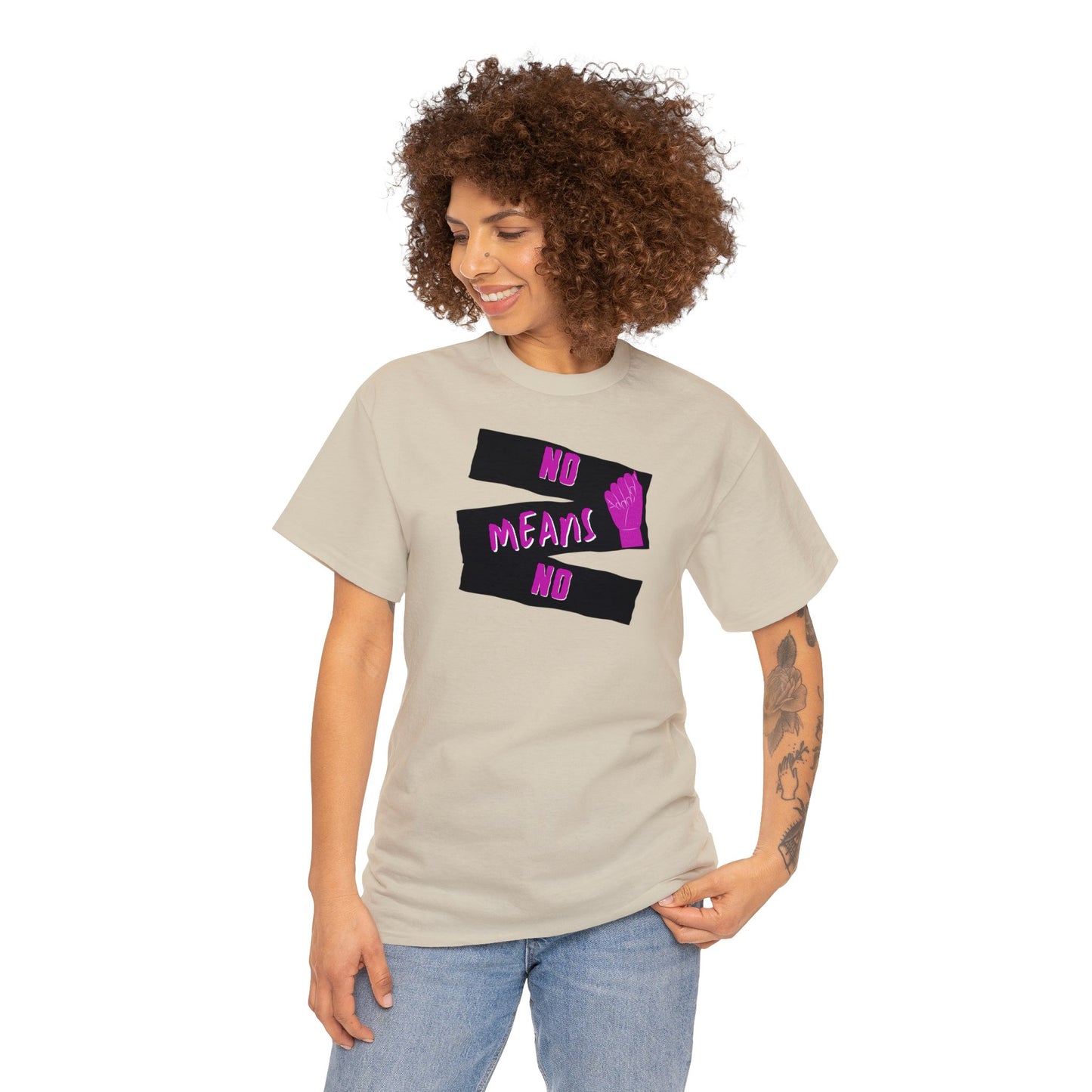 No means No Feminist Slogan T Shirt,  Female Power t-shirt 💜