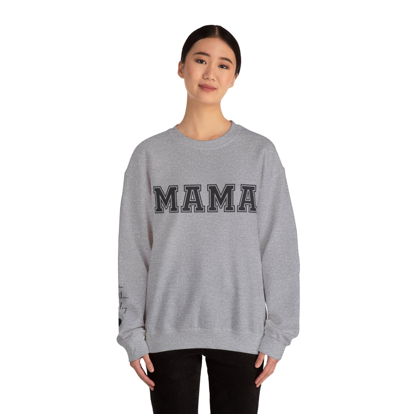 Custom Mama Sweatshirt with Children Name on Sleeve, Mama Sweatshirt, Minimalist Mama, Gift for Mom, Anniversary Gift For Wife, Gift for MOM, Mother's Day Gifts