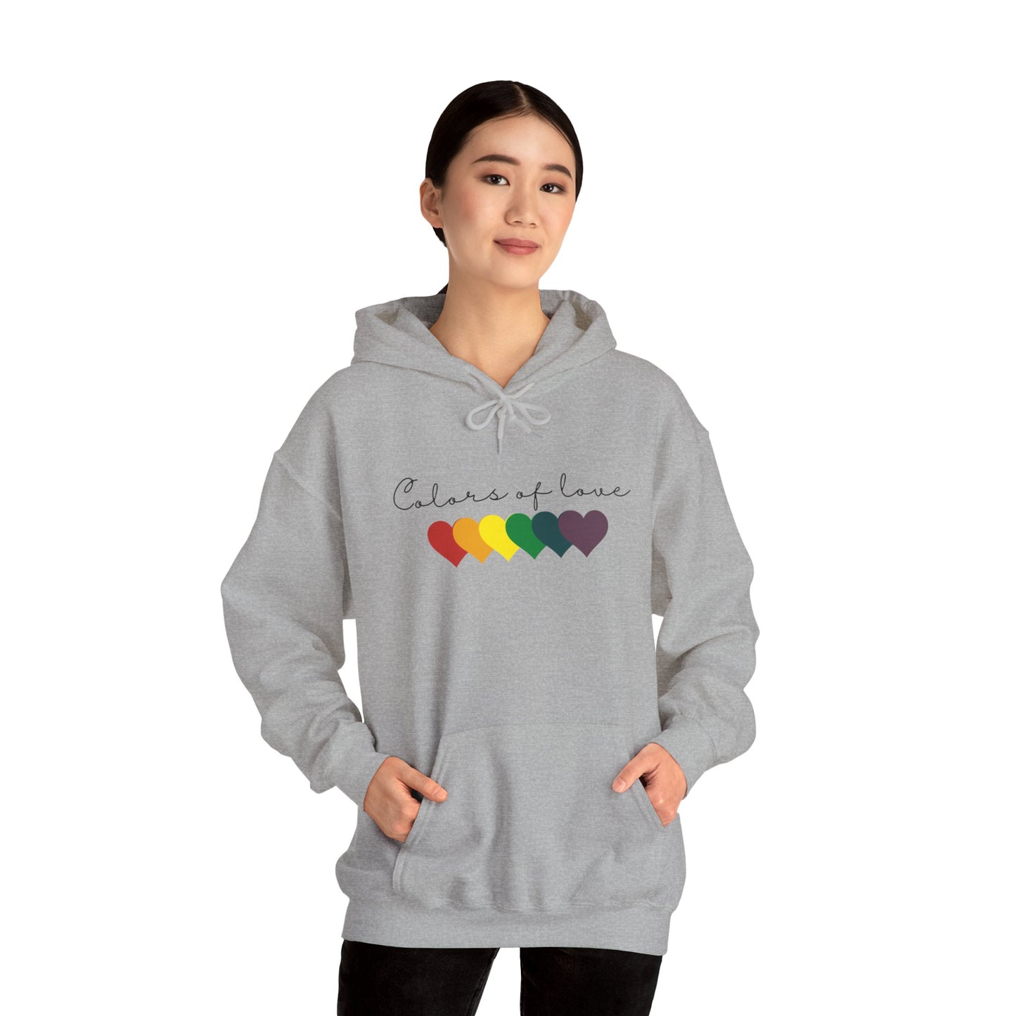 Rainbow Heart Hoodies, Unisex  Hoodies. LGBT tee, Perfect gift, Pride Rainbow Heart Hoodies, Colors of Love t Hoodies.