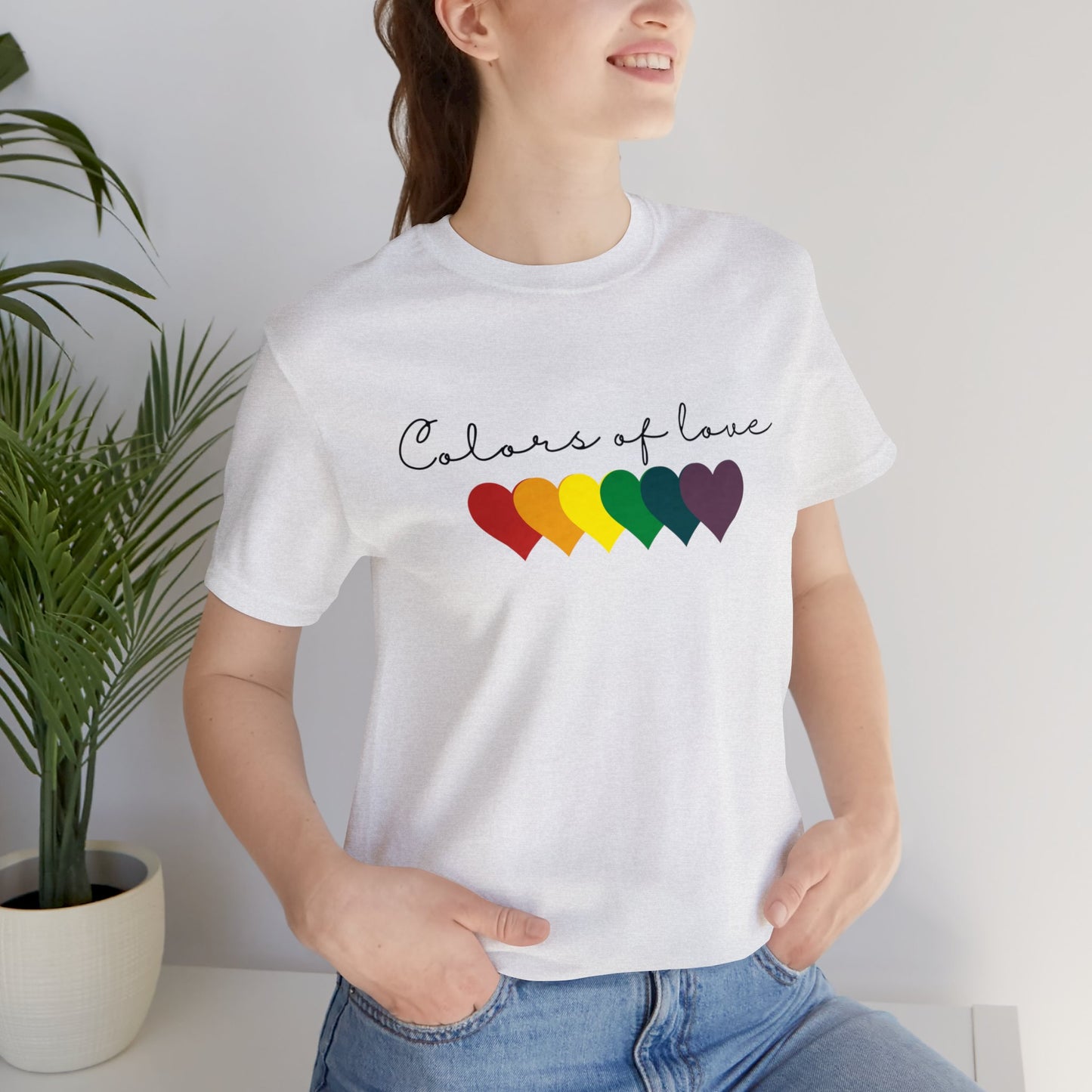 Rainbow Heart T-Shirt, Unisex T shirt. LGBT tee,Perfect gift, Pride Rainbow Heart T shirt, , Colors of Love t shirt.