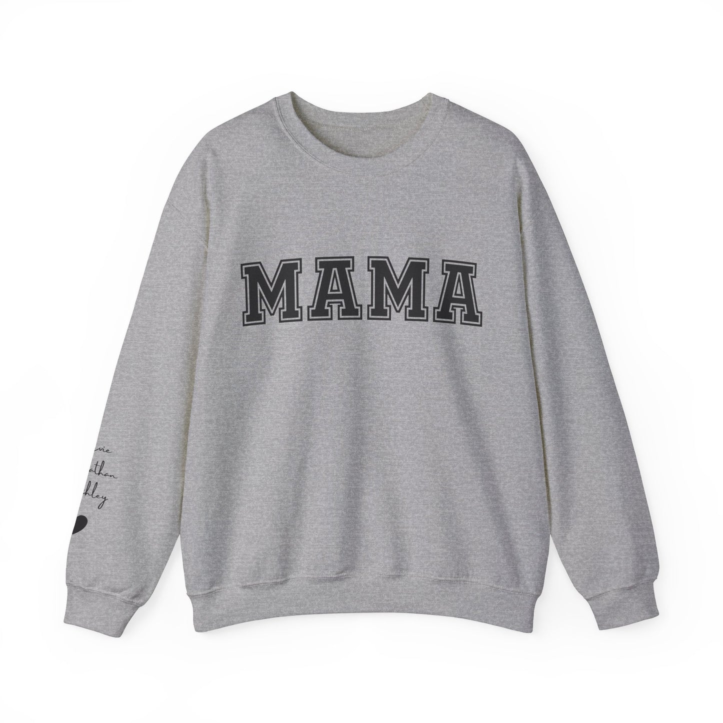 Custom Mama Sweatshirt with Children Name on Sleeve, Mama Sweatshirt, Minimalist Mama, Gift for Mom, Anniversary Gift For Wife, Gift for MOM, Mother's Day Gifts