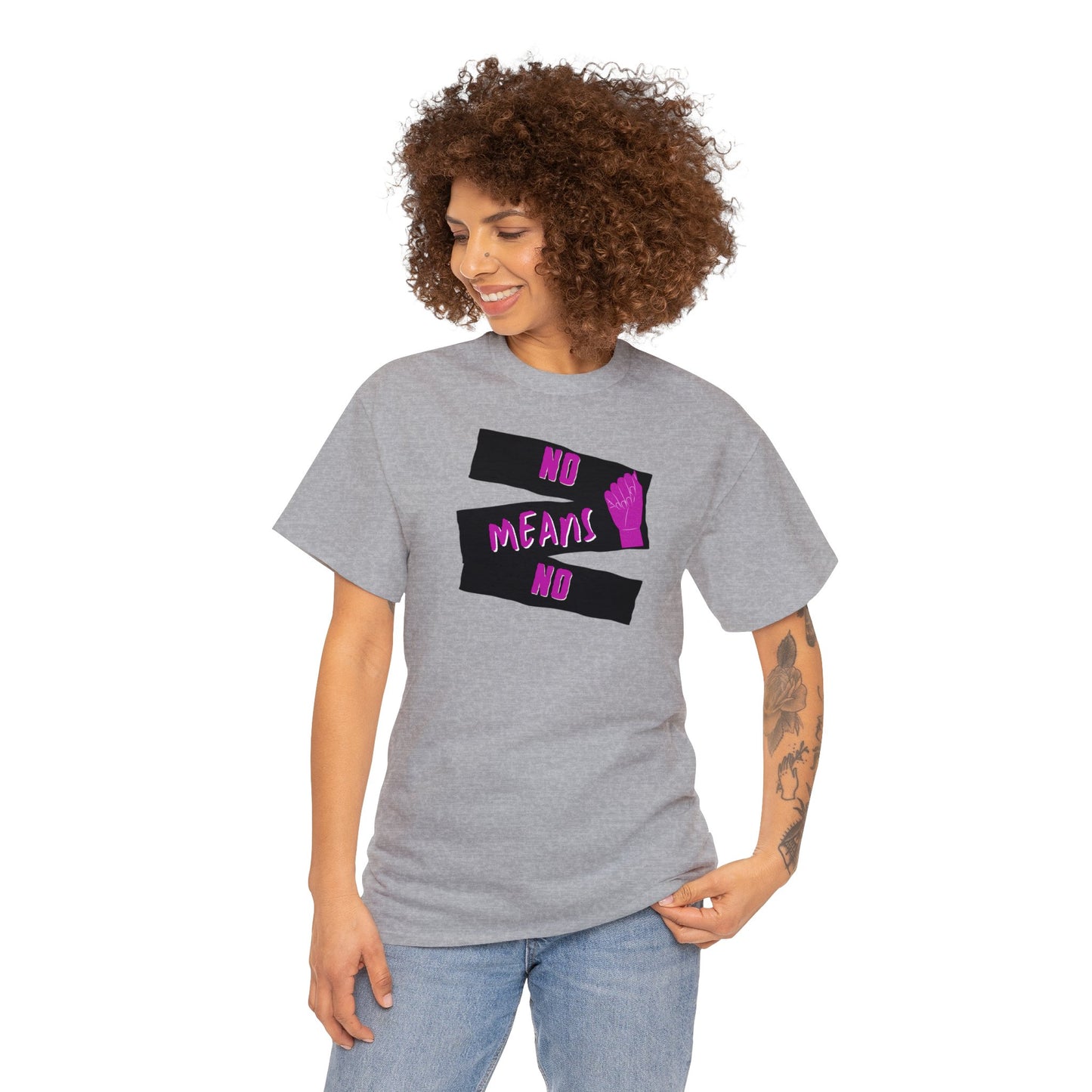 No means No Feminist Slogan T Shirt,  Female Power t-shirt 💜