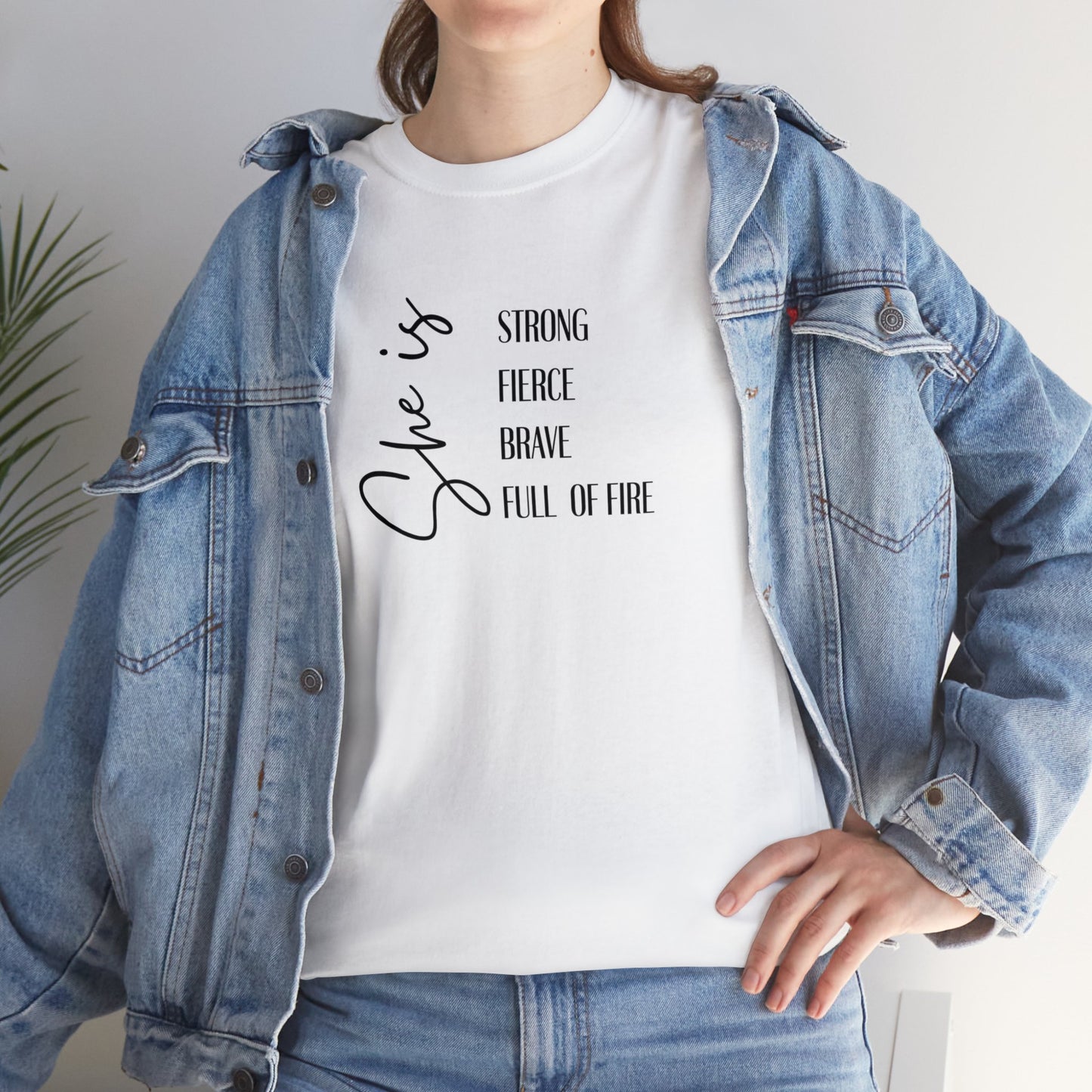 She is strong. fierce, brave, full of fire  shirt, Feminist t-shirt, Female Power t-shirt 💜