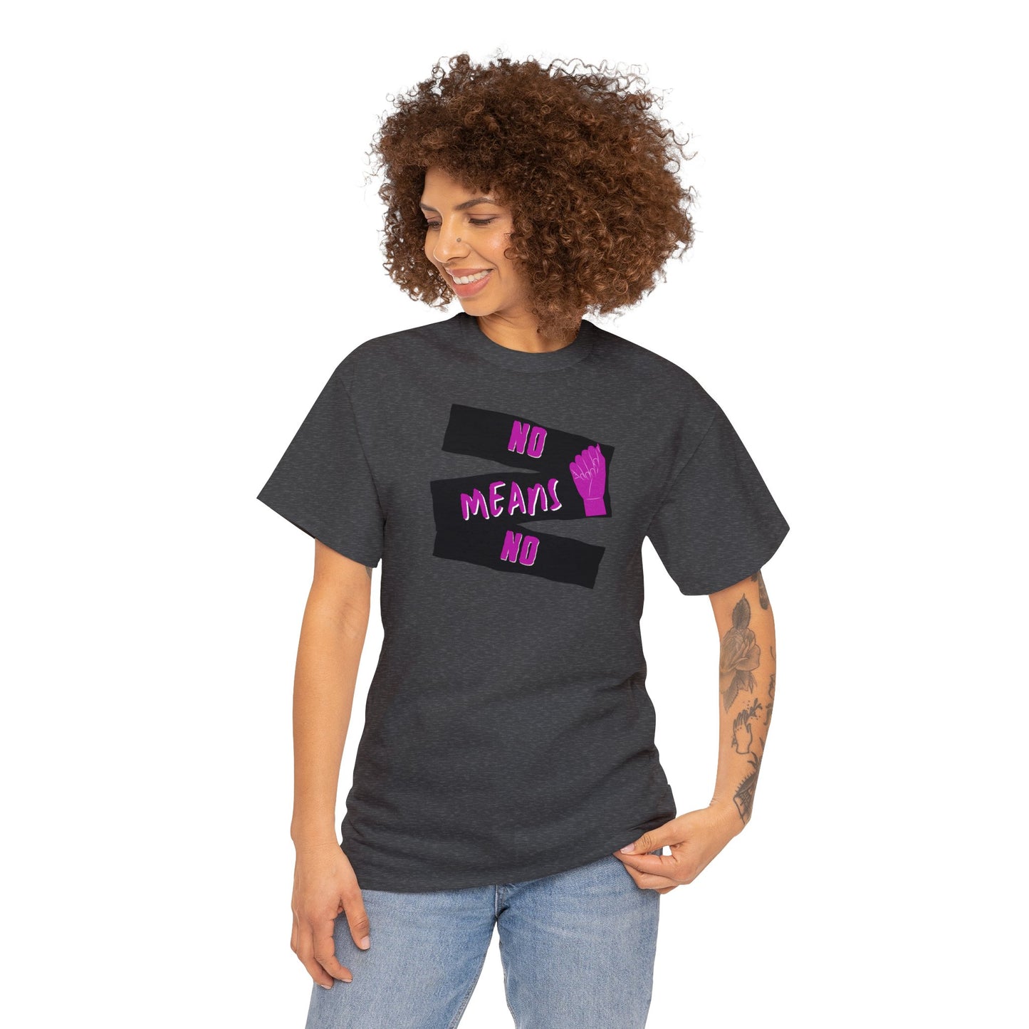 No means No Feminist Slogan T Shirt,  Female Power t-shirt 💜