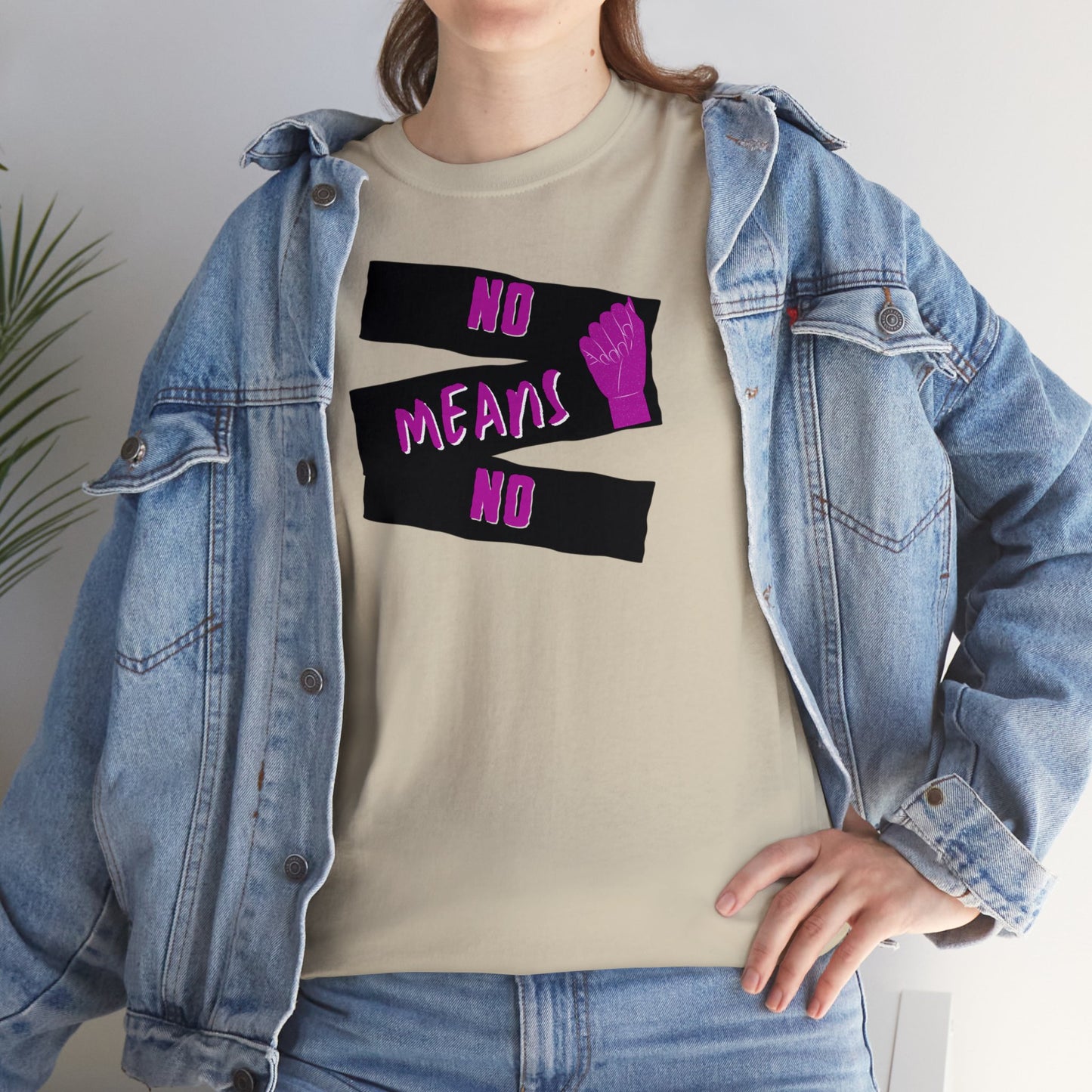 No means No Feminist Slogan T Shirt,  Female Power t-shirt 💜