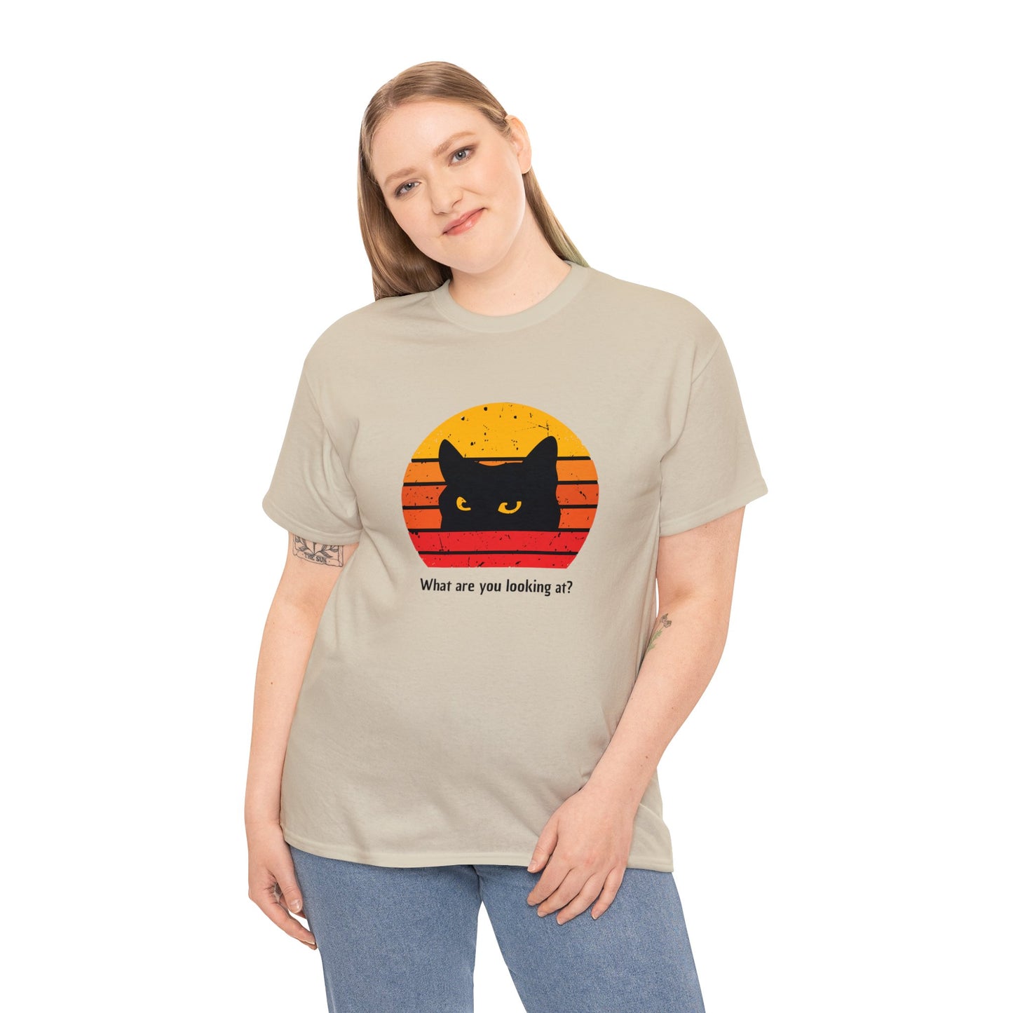 Cat Eye Mystery Tee, What are you looking at? T-shirt. Cat tshirt, crazy cat person, unisex