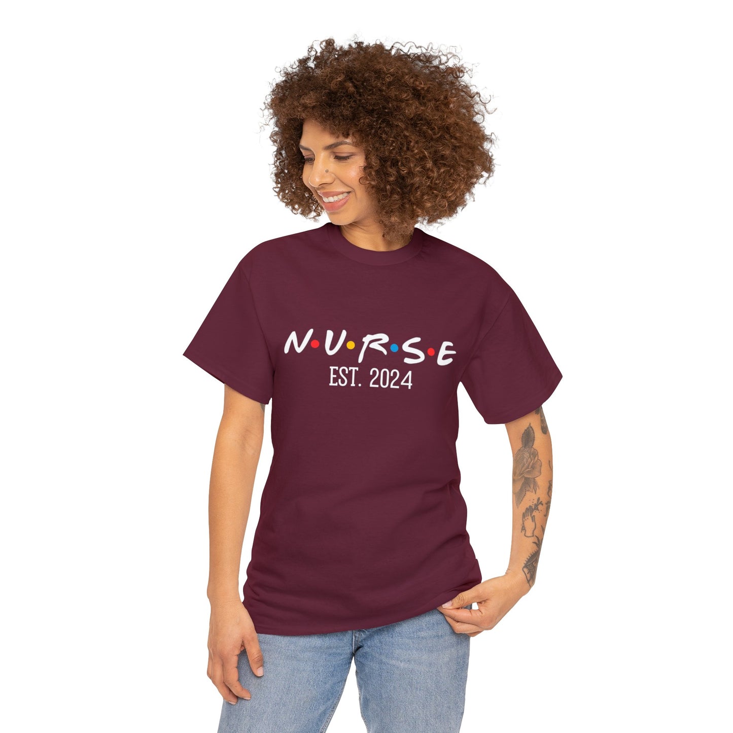 Nurse Est. 2024 T-shirt, Friends T-shirt. Friends Merch. Unisex. Add any year.