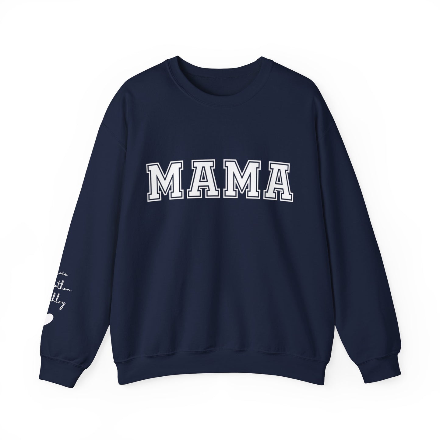 Custom Mama Sweatshirt with Children Name on Sleeve, Mama Sweatshirt, Minimalist Mama, Gift for Mom, Anniversary Gift For Wife, Gift for MOM, Mother's Day Gifts