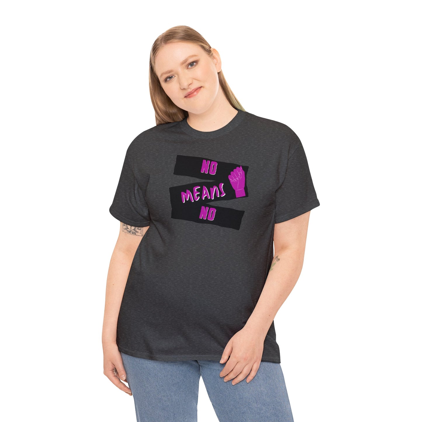 No means No Feminist Slogan T Shirt,  Female Power t-shirt 💜