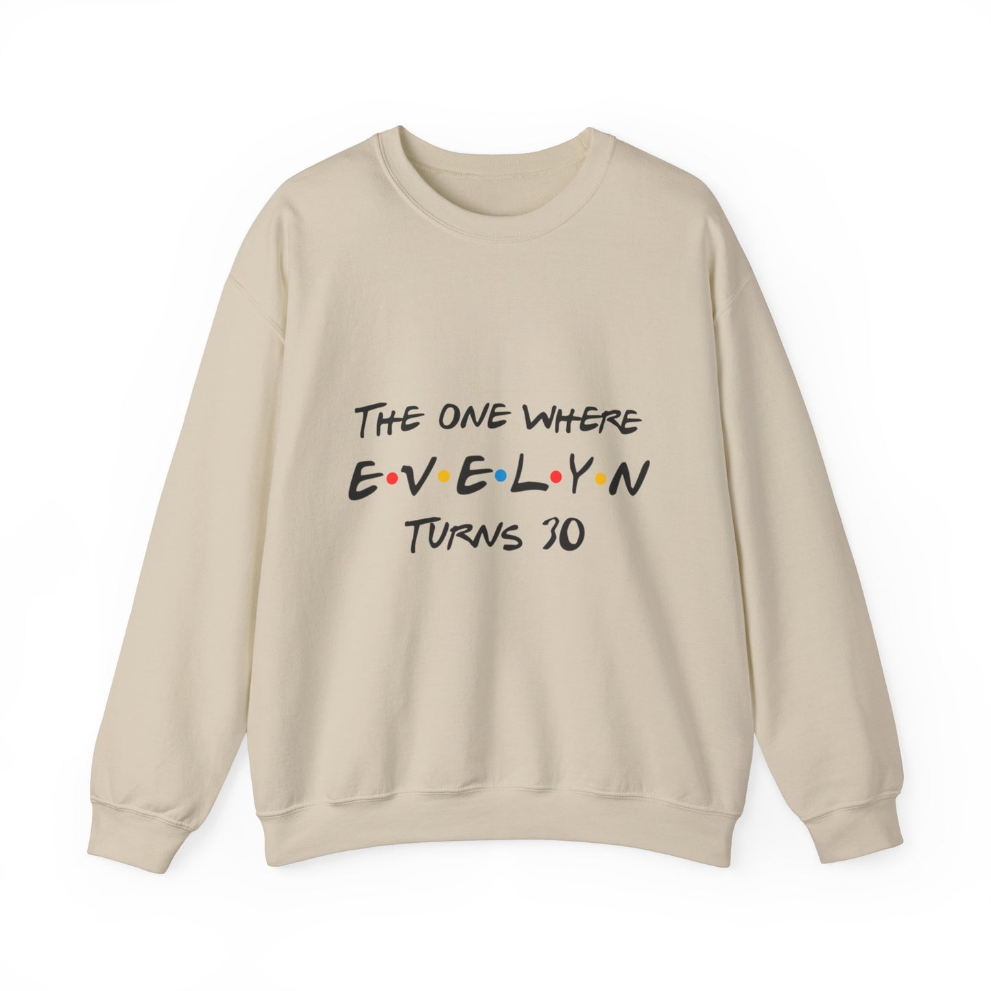 The one where "name" turns any "age" 15 30 45 | Perfect Gift, Birthday Sweatshirt | Sweatshirt Custom birthday gift | Unisex