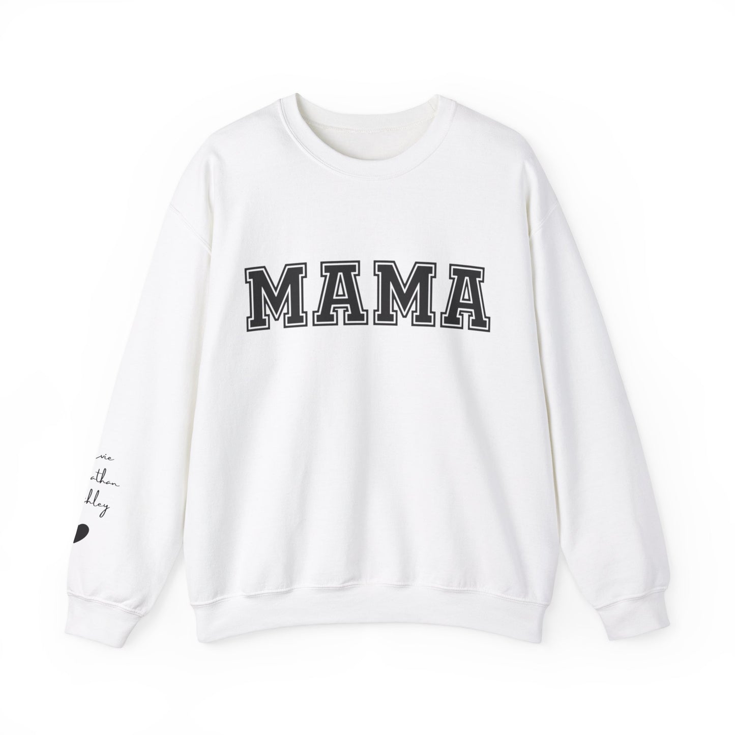 Custom Mama Sweatshirt with Children Name on Sleeve, Mama Sweatshirt, Minimalist Mama, Gift for Mom, Anniversary Gift For Wife, Gift for MOM, Mother's Day Gifts