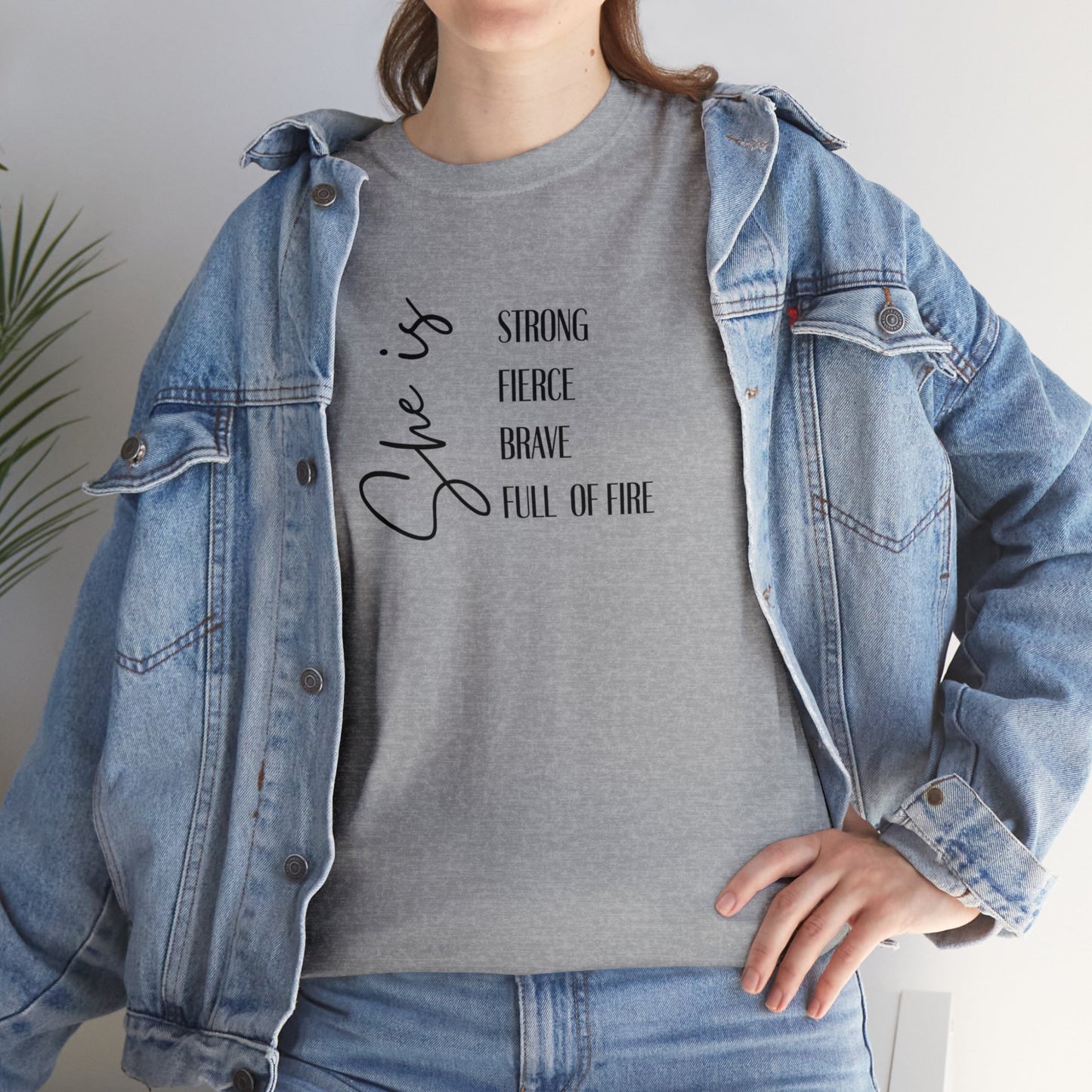 She is strong. fierce, brave, full of fire  shirt, Feminist t-shirt, Female Power t-shirt 💜