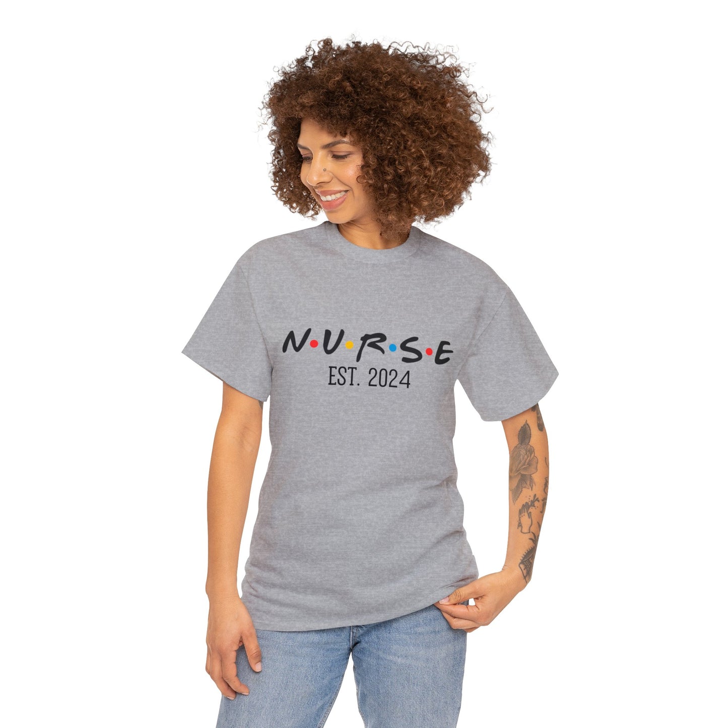 Nurse Est. 2024 T-shirt, Friends T-shirt. Friends Merch. Unisex. Add any year.