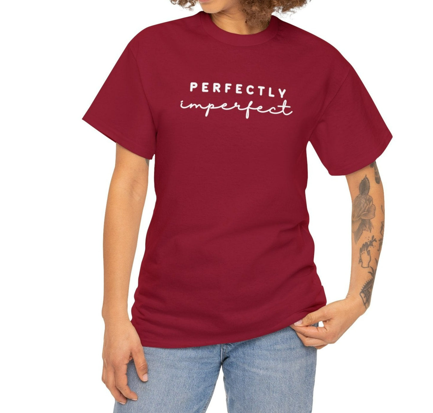 Perfectly Imperfect - Tee: Empowering Inspiration, Feminine Statement in 100% Cotton