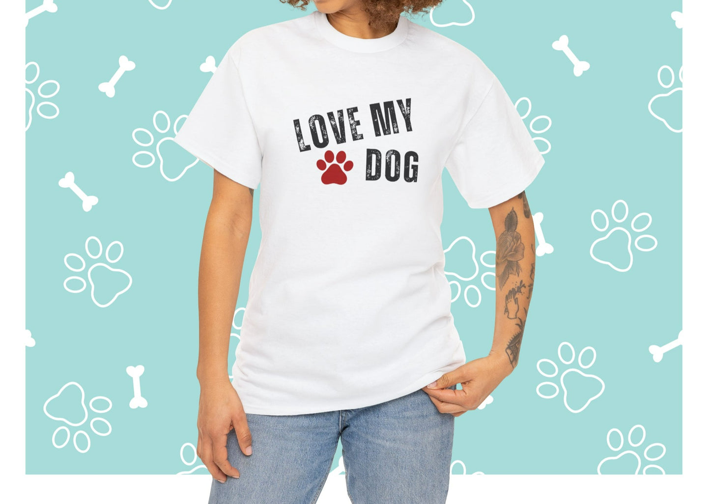 Love My Dog T-shirt 🐾| Pet lover Shirt | Cotton Tee