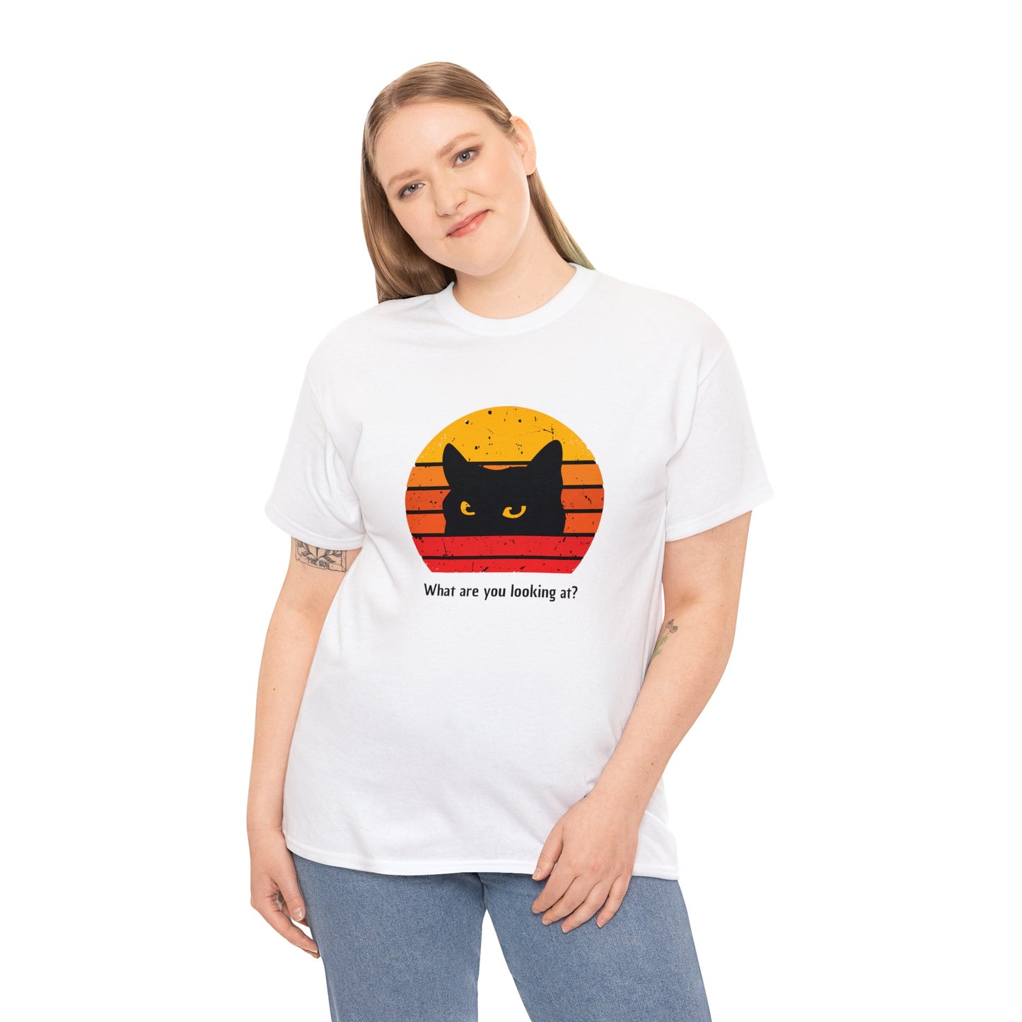 Cat Eye Mystery Tee, What are you looking at? T-shirt. Cat tshirt, crazy cat person, unisex