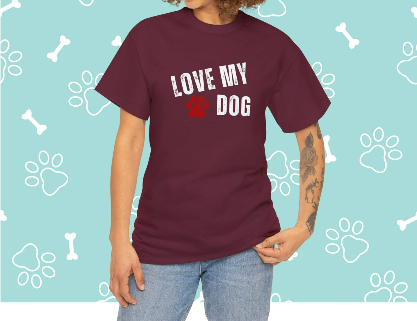 Love My Dog T-shirt 🐾| Pet lover Shirt | Cotton Tee