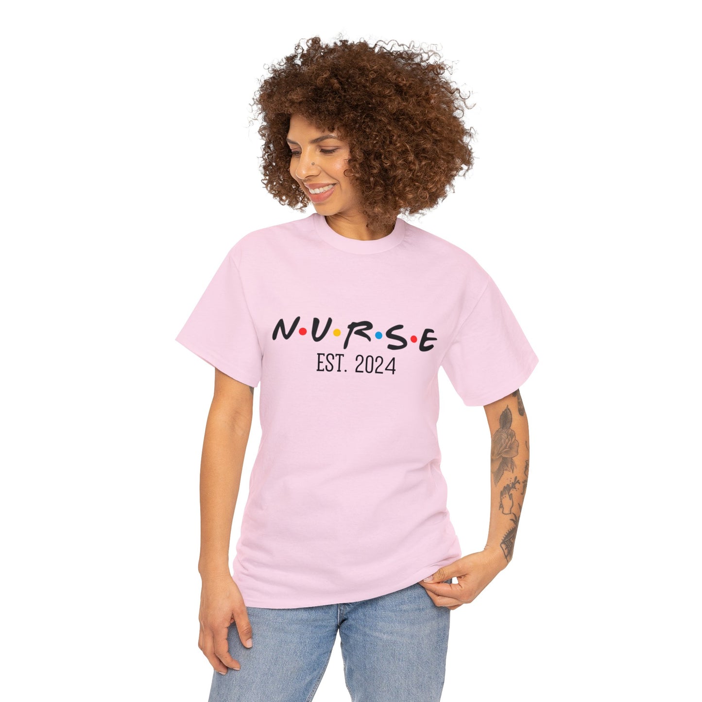 Nurse Est. 2024 T-shirt, Friends T-shirt. Friends Merch. Unisex. Add any year.