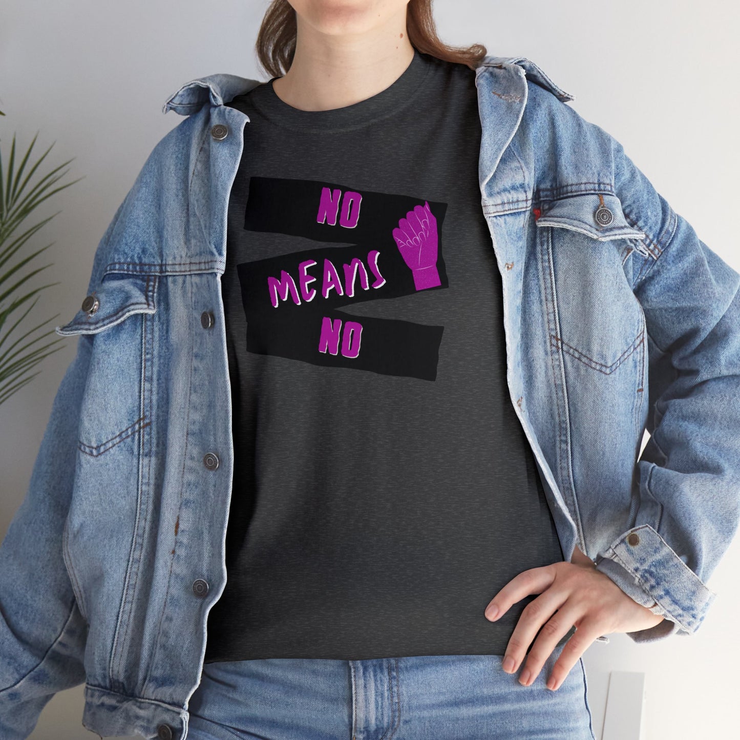 No means No Feminist Slogan T Shirt,  Female Power t-shirt 💜