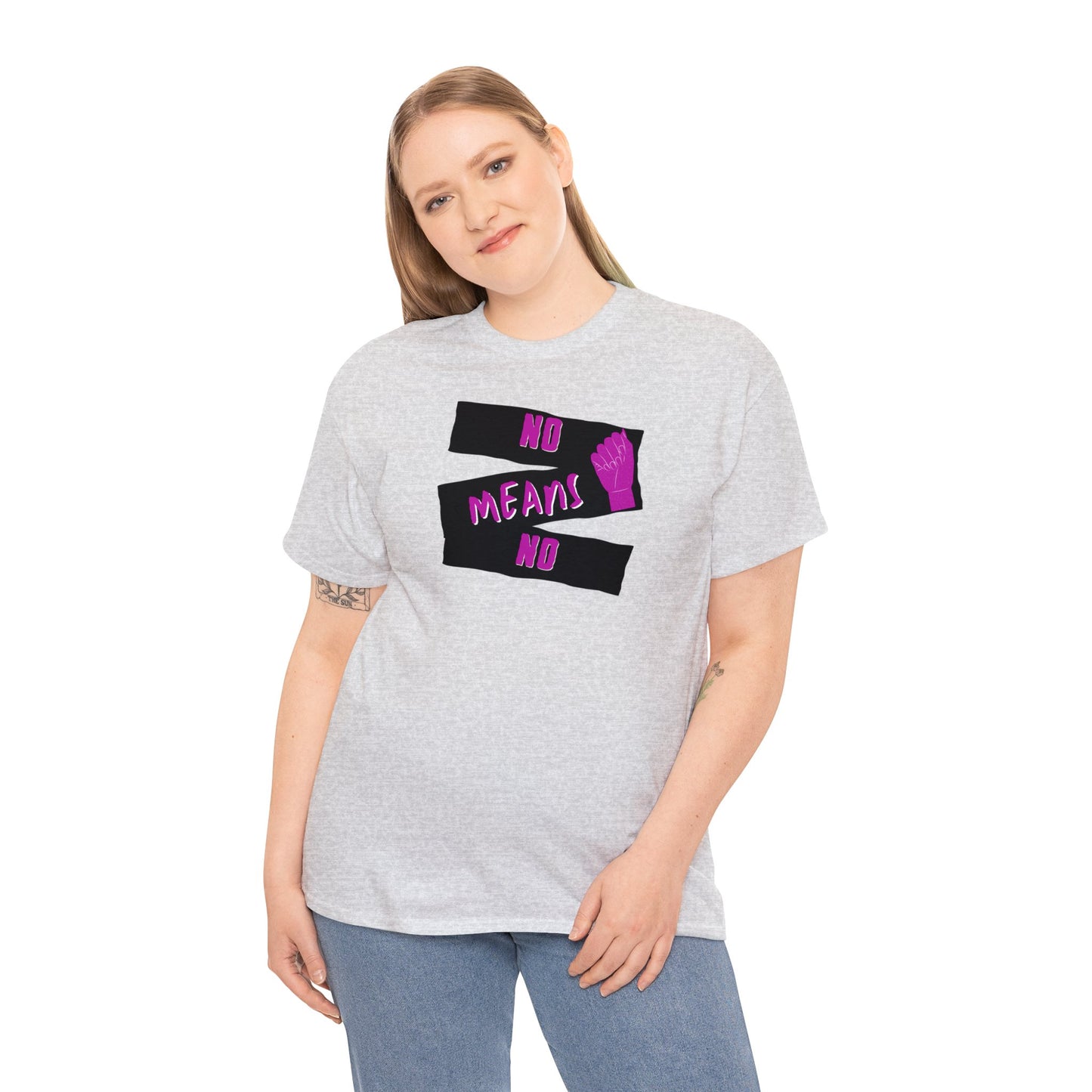 No means No Feminist Slogan T Shirt,  Female Power t-shirt 💜