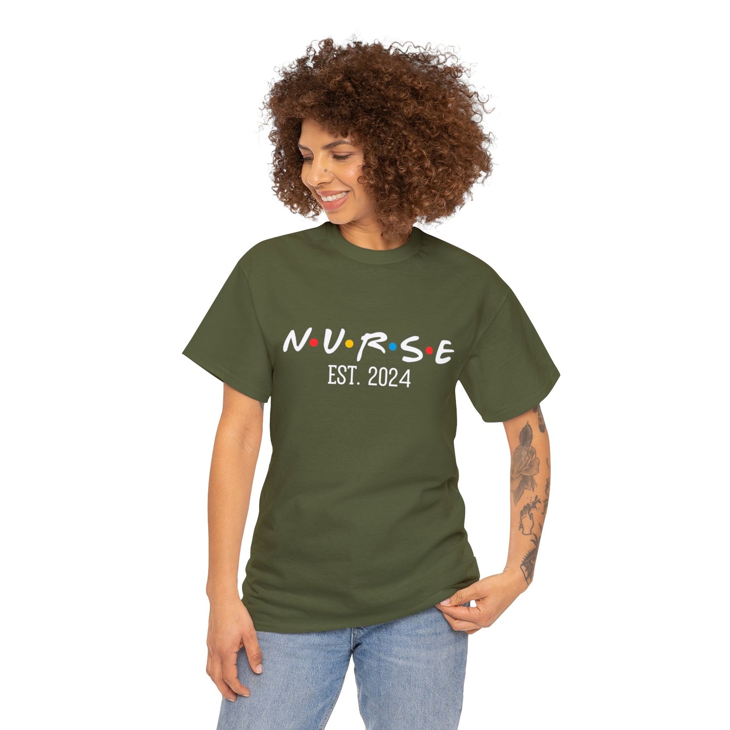 Nurse Est. 2024 T-shirt, Friends T-shirt. Friends Merch. Unisex. Add any year.