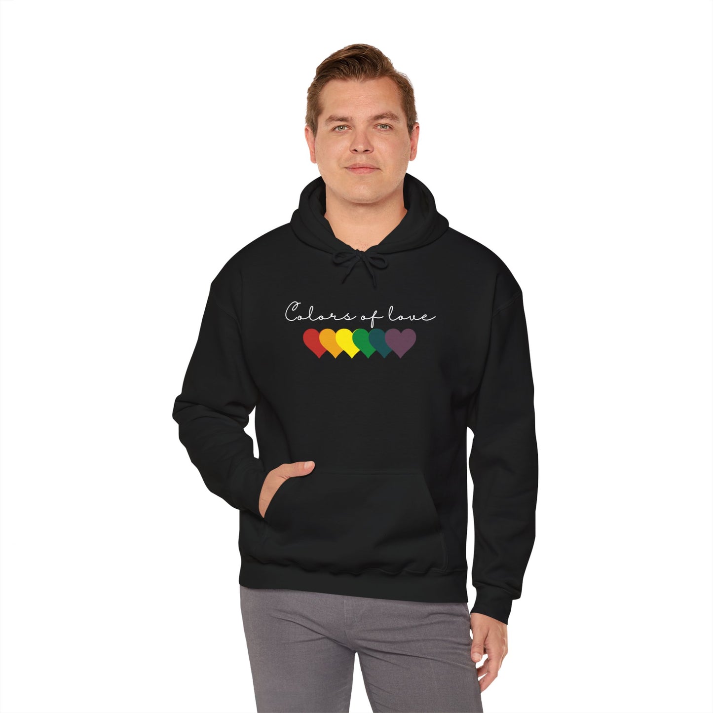 Rainbow Heart Hoodies, Unisex  Hoodies. LGBT tee, Perfect gift, Pride Rainbow Heart Hoodies, Colors of Love t Hoodies.