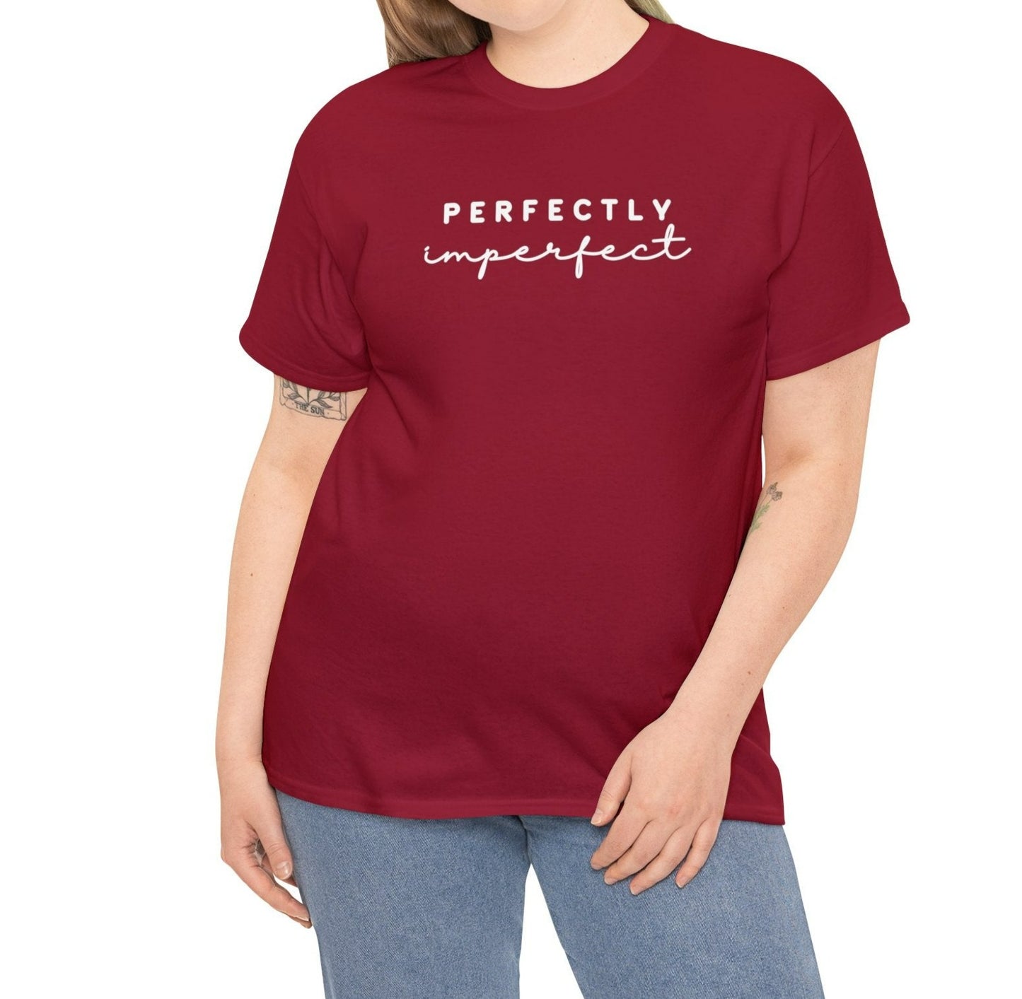 Perfectly Imperfect - Tee: Empowering Inspiration, Feminine Statement in 100% Cotton