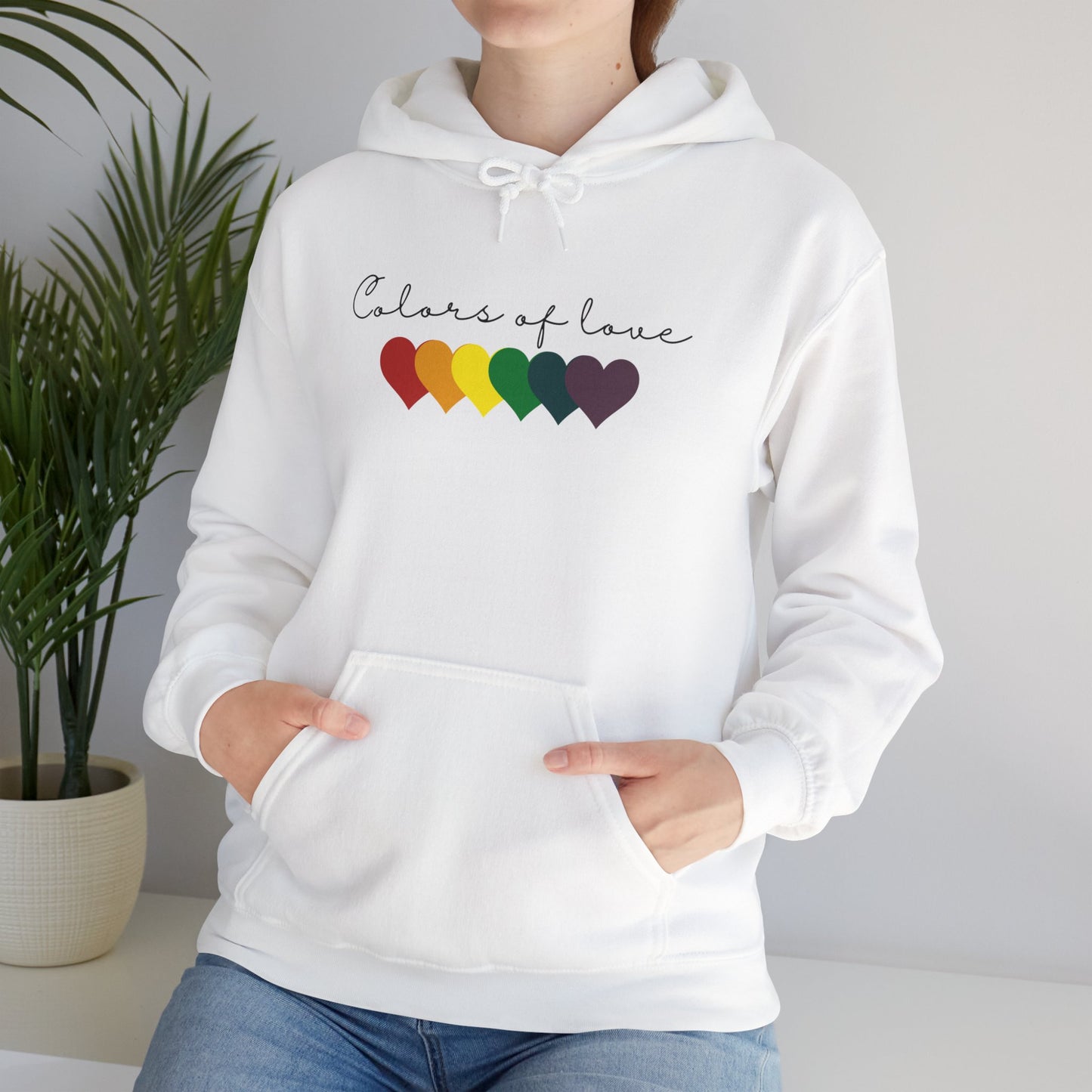 Rainbow Heart Hoodies, Unisex  Hoodies. LGBT tee, Perfect gift, Pride Rainbow Heart Hoodies, Colors of Love t Hoodies.