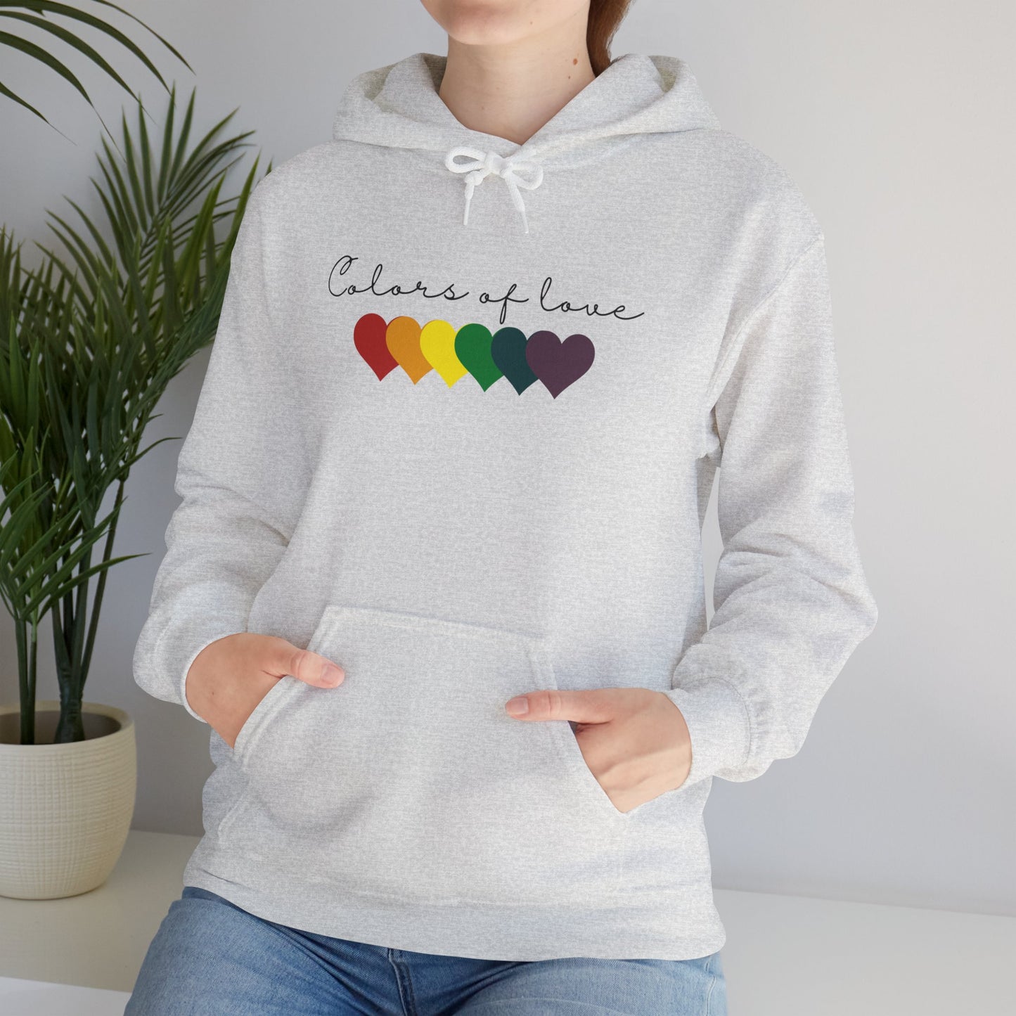 Rainbow Heart Hoodies, Unisex  Hoodies. LGBT tee, Perfect gift, Pride Rainbow Heart Hoodies, Colors of Love t Hoodies.