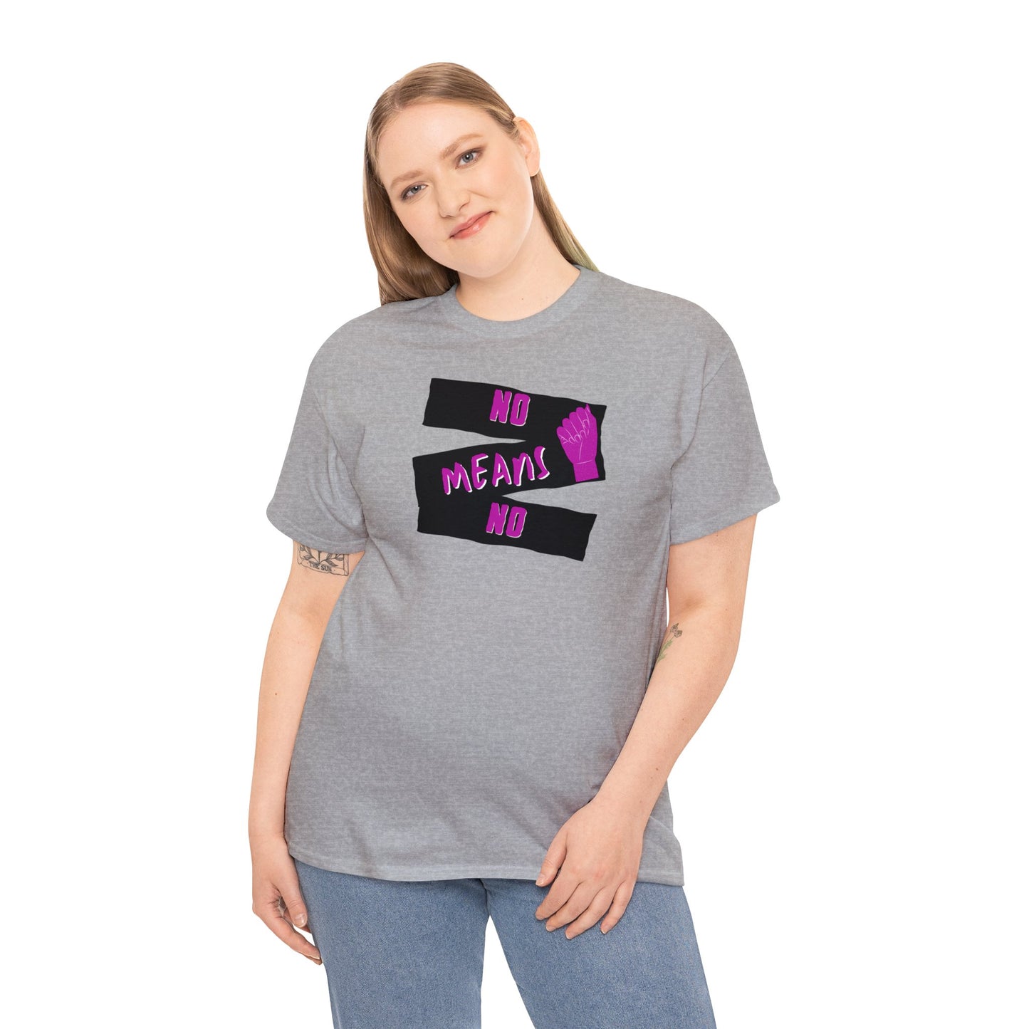 No means No Feminist Slogan T Shirt,  Female Power t-shirt 💜