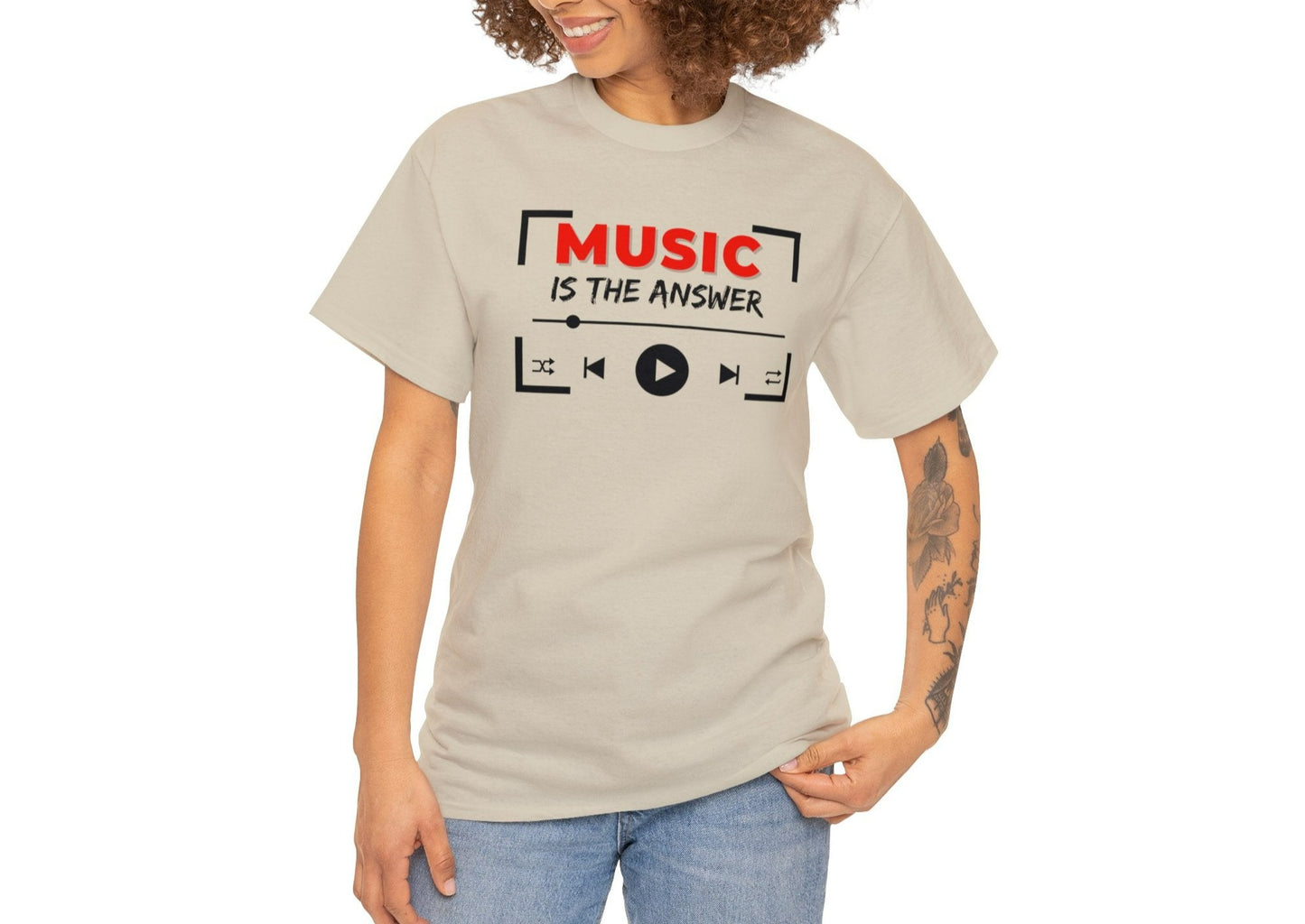 Music Is The Answer T-Shirt - Musician T-Shirts - Music Slogan Shirt - Music T-Shirt - Music Lover Shirt