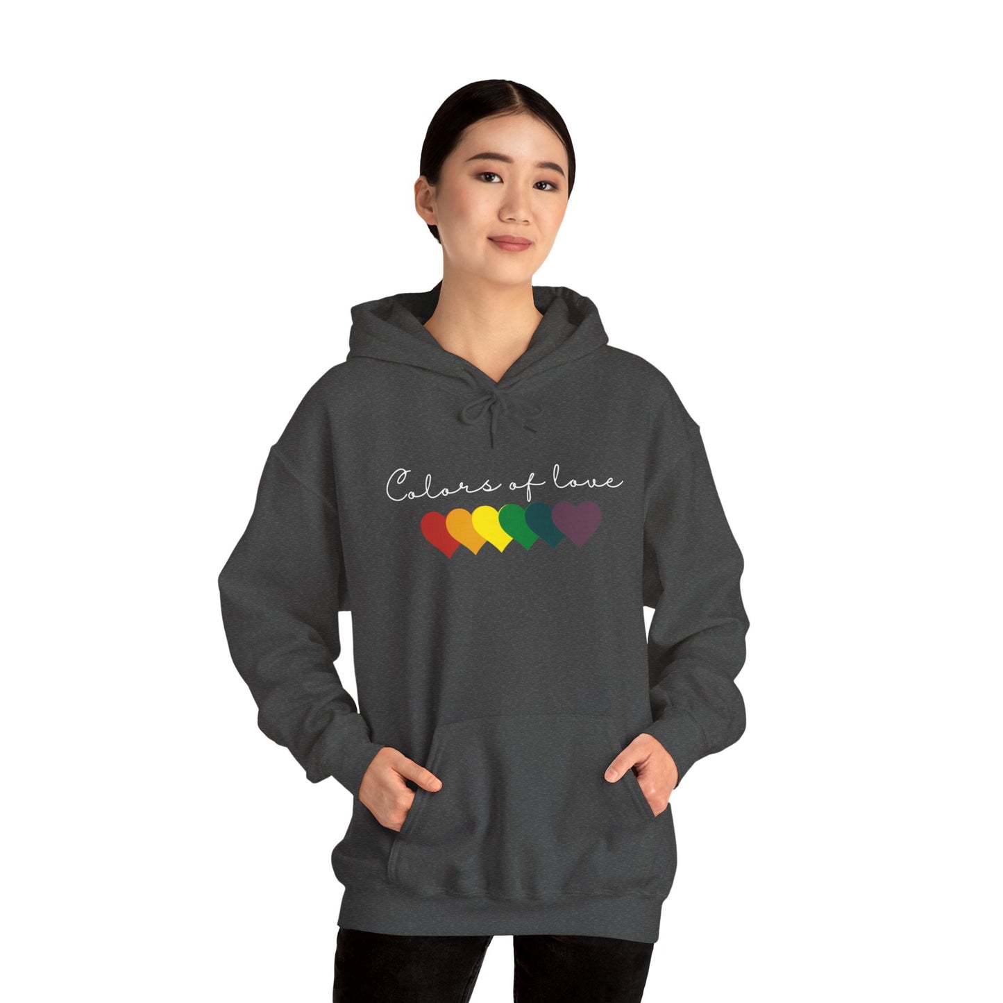 Rainbow Heart Hoodies, Unisex  Hoodies. LGBT tee, Perfect gift, Pride Rainbow Heart Hoodies, Colors of Love t Hoodies.