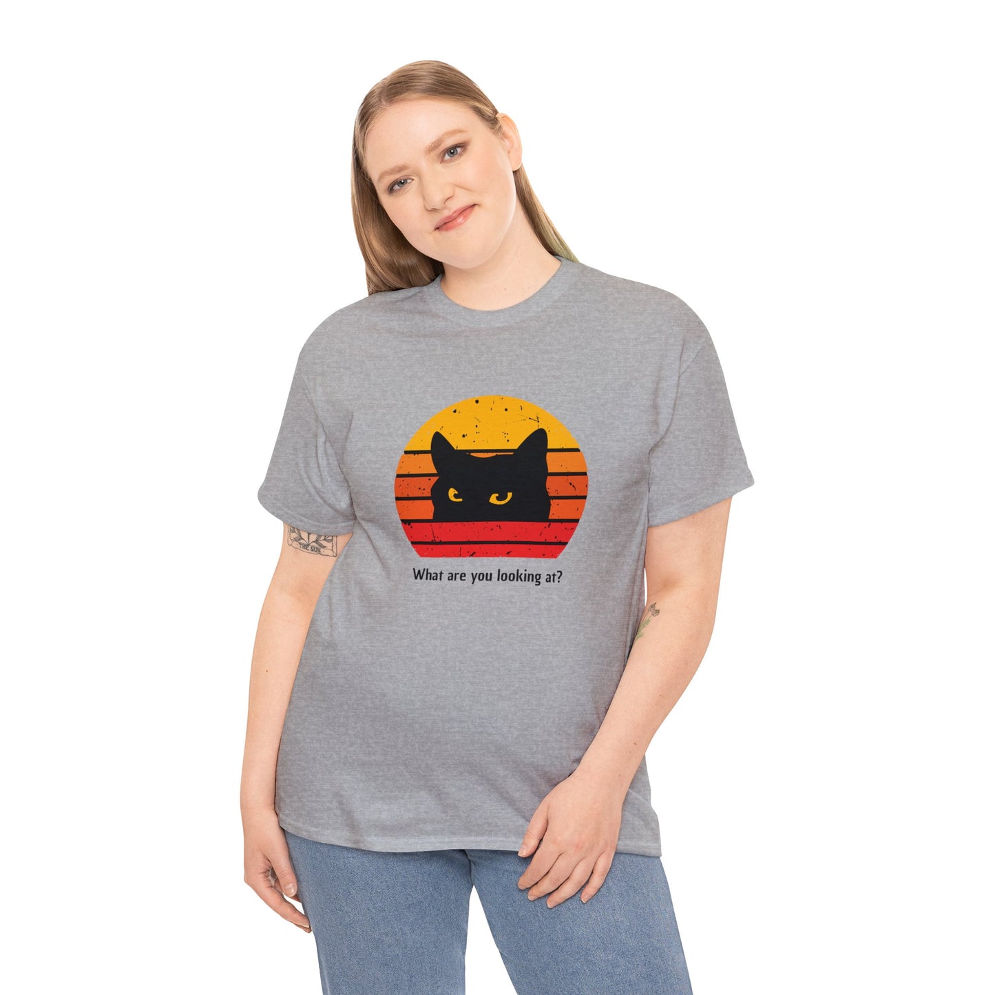 Cat Eye Mystery Tee, What are you looking at? T-shirt. Cat tshirt, crazy cat person, unisex