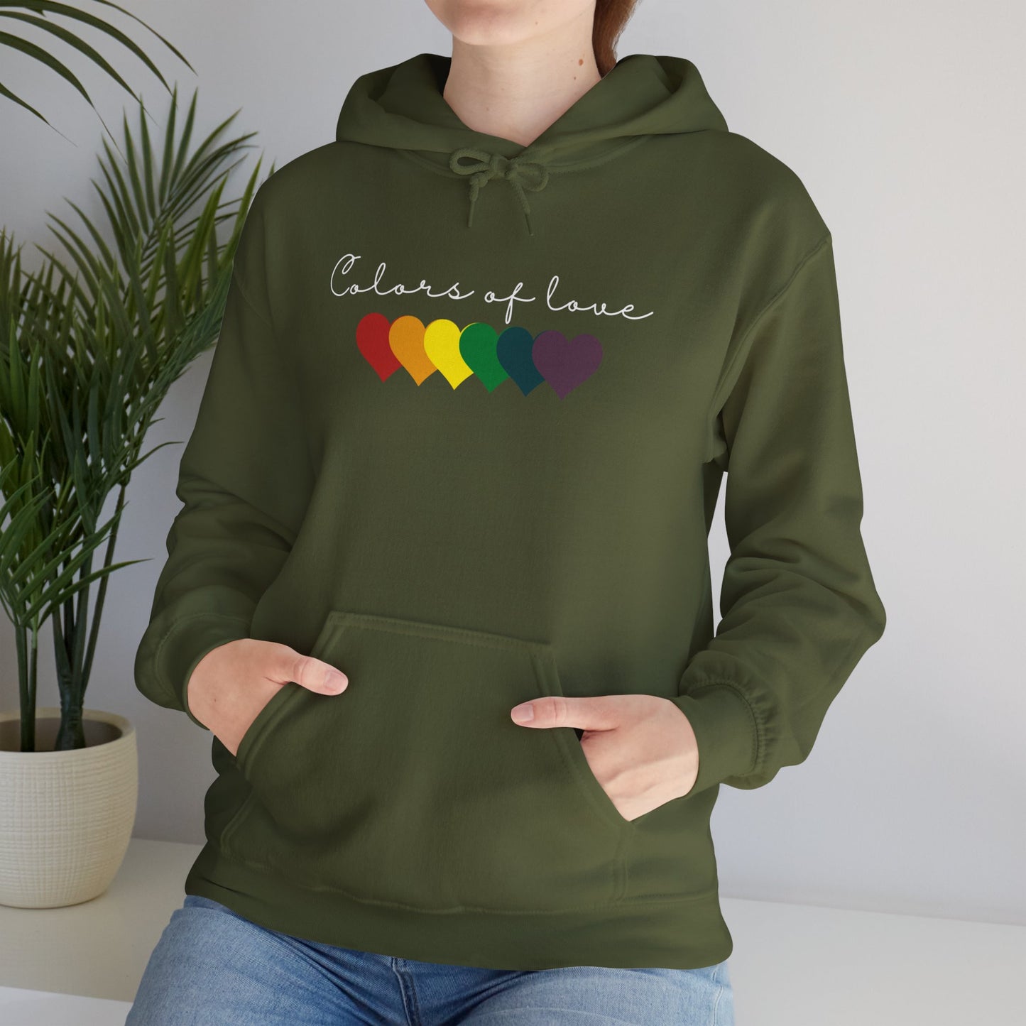 Rainbow Heart Hoodies, Unisex  Hoodies. LGBT tee, Perfect gift, Pride Rainbow Heart Hoodies, Colors of Love t Hoodies.