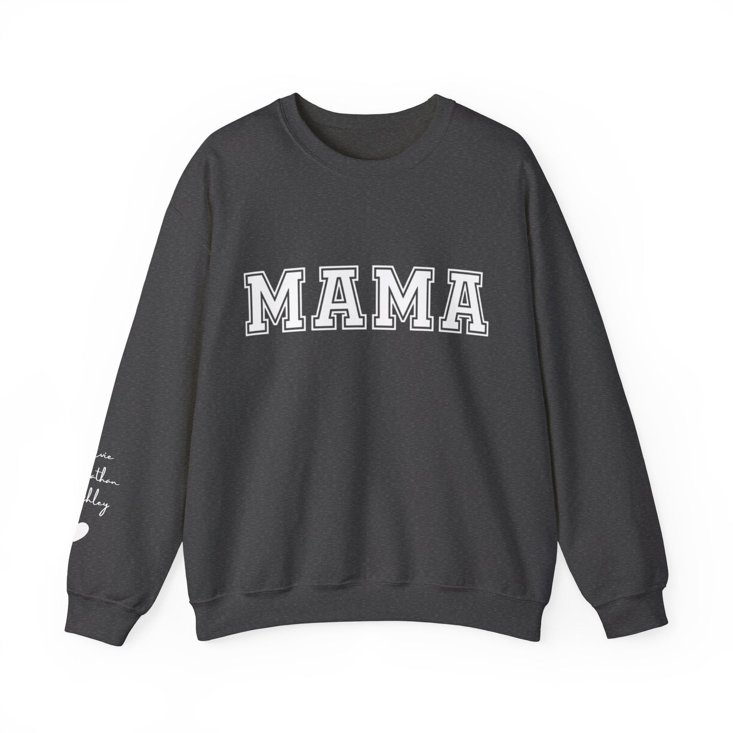 Custom Mama Sweatshirt with Children Name on Sleeve, Mama Sweatshirt, Minimalist Mama, Gift for Mom, Anniversary Gift For Wife, Gift for MOM, Mother's Day Gifts