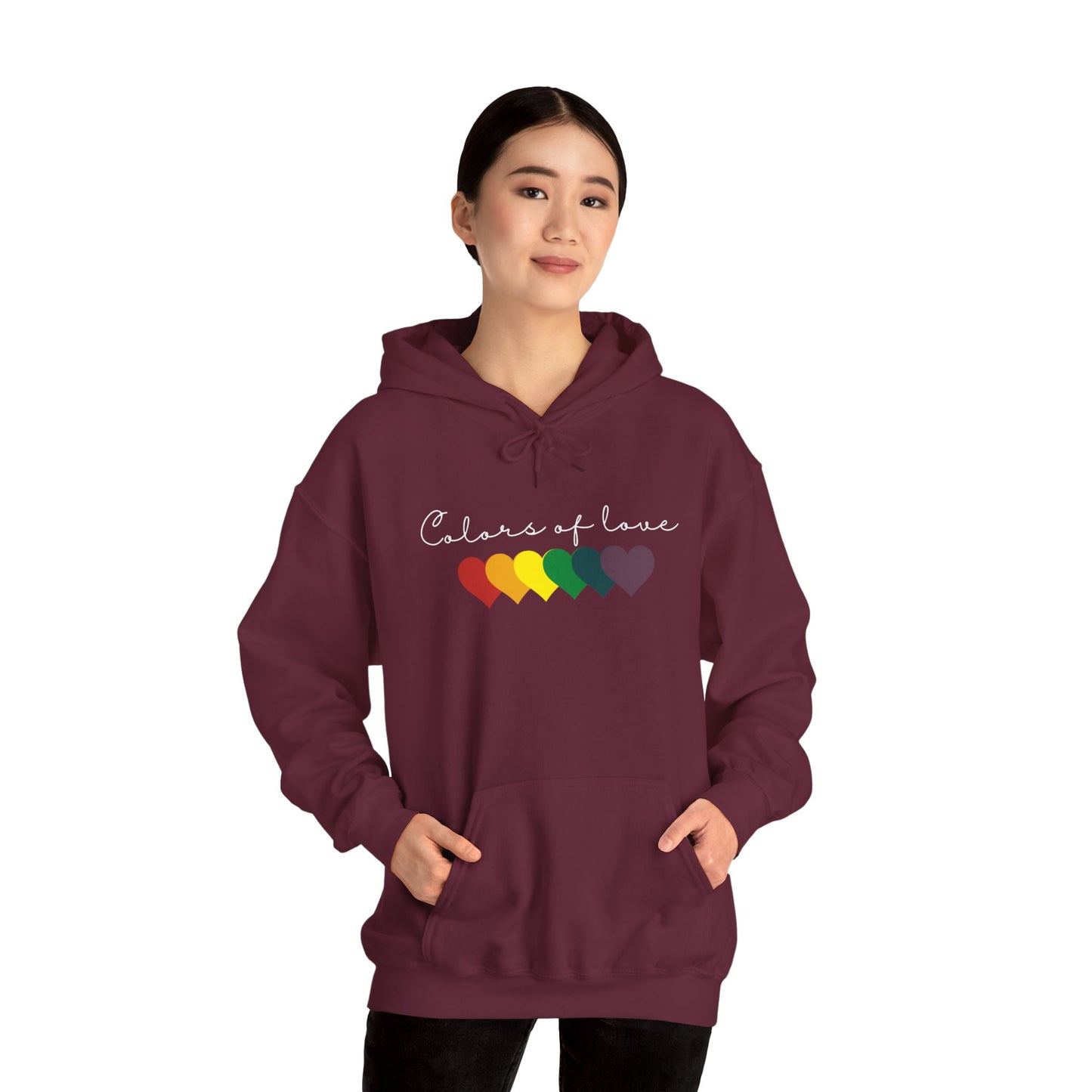 Rainbow Heart Hoodies, Unisex  Hoodies. LGBT tee, Perfect gift, Pride Rainbow Heart Hoodies, Colors of Love t Hoodies.