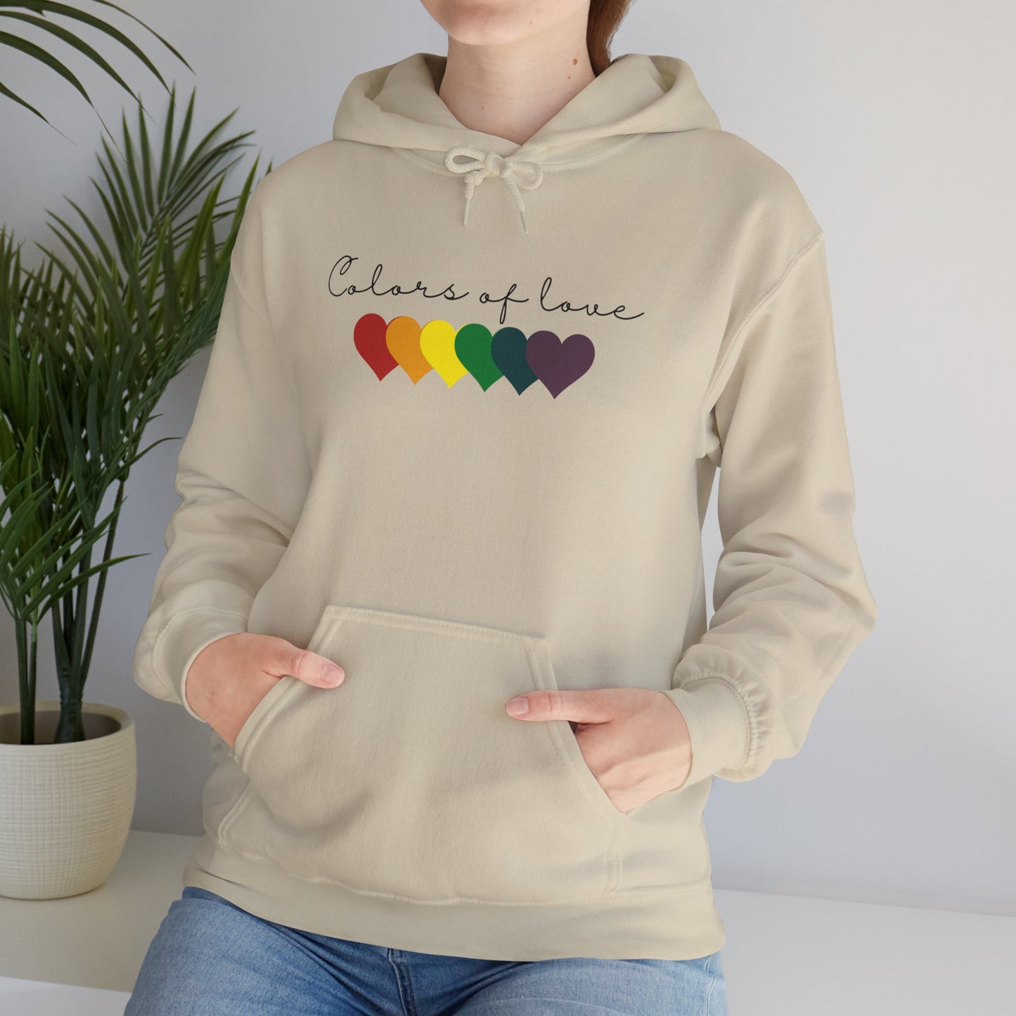 Rainbow Heart Hoodies, Unisex  Hoodies. LGBT tee, Perfect gift, Pride Rainbow Heart Hoodies, Colors of Love t Hoodies.