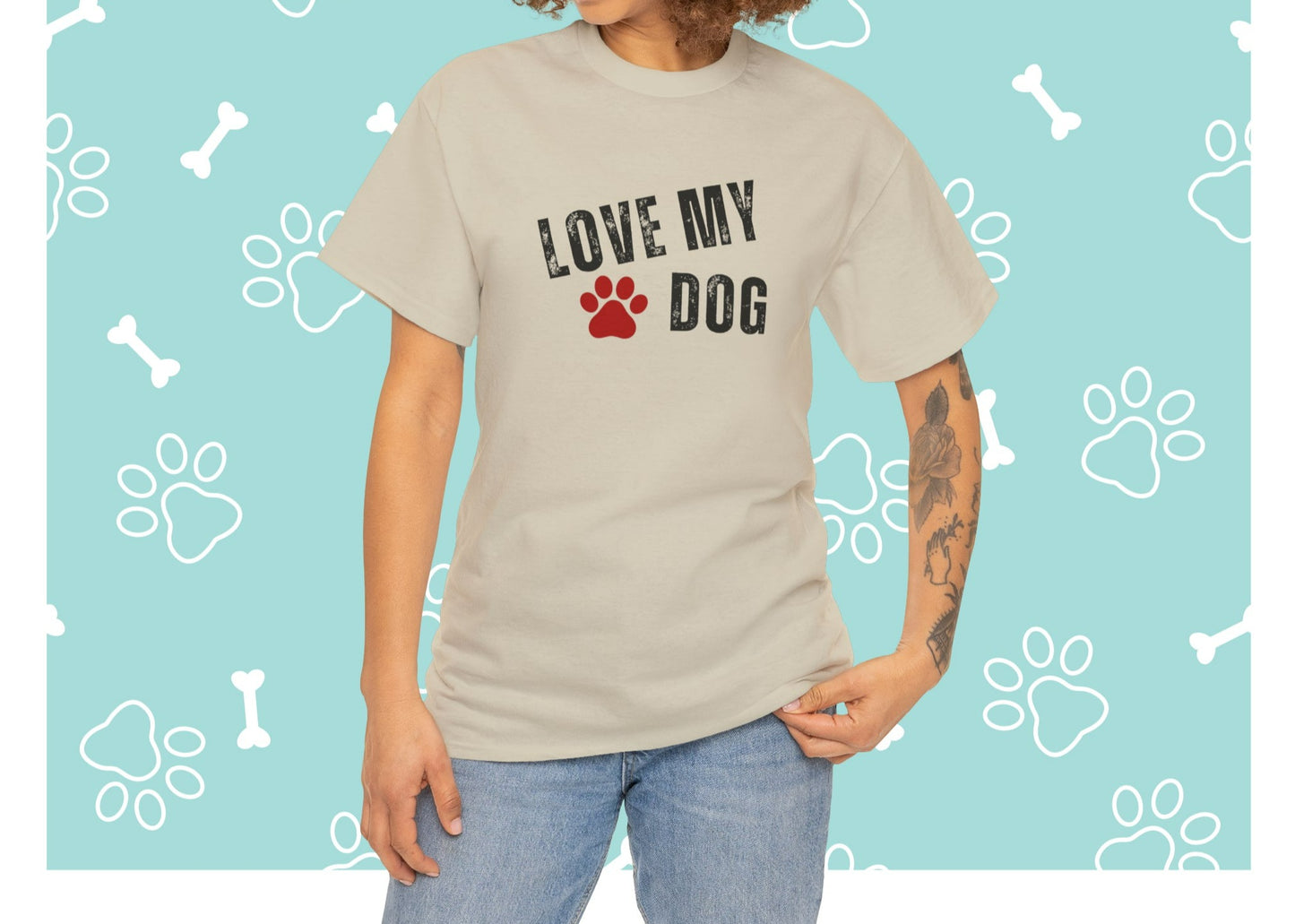 Love My Dog T-shirt 🐾| Pet lover Shirt | Cotton Tee