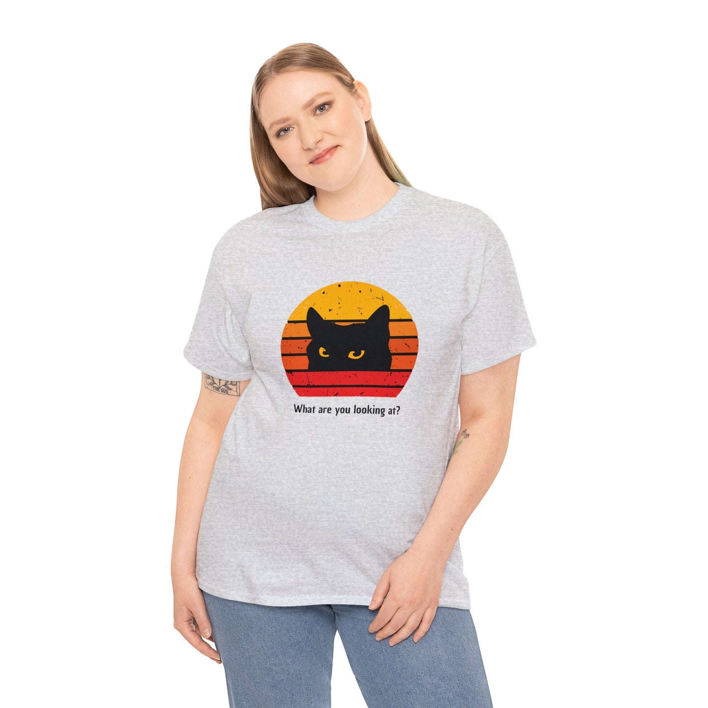 Cat Eye Mystery Tee, What are you looking at? T-shirt. Cat tshirt, crazy cat person, unisex