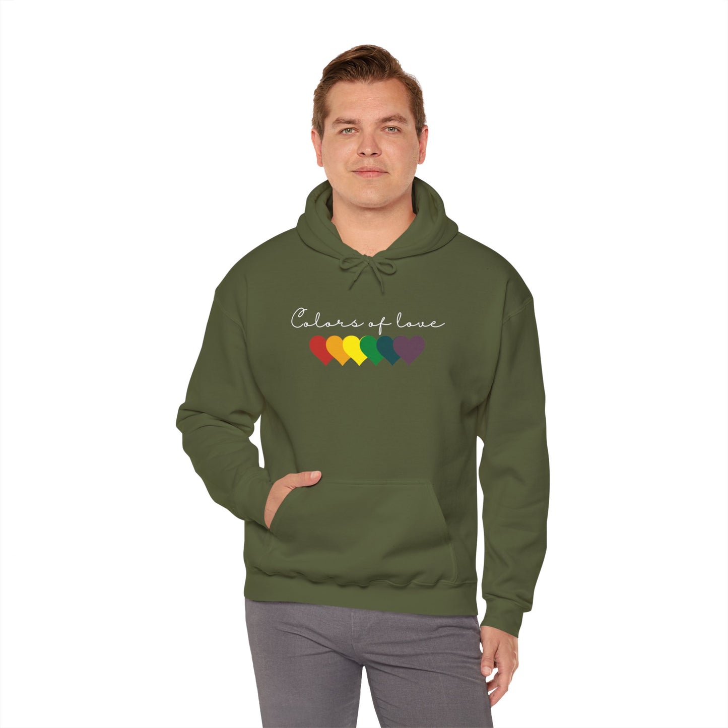 Rainbow Heart Hoodies, Unisex  Hoodies. LGBT tee, Perfect gift, Pride Rainbow Heart Hoodies, Colors of Love t Hoodies.