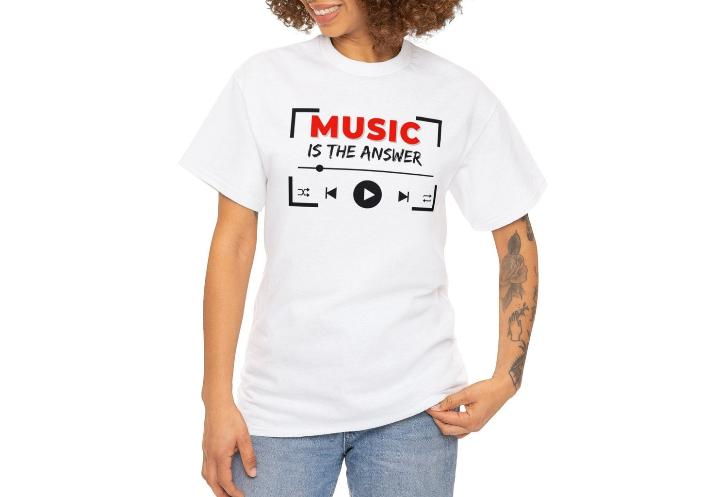 Music Is The Answer T-Shirt - Musician T-Shirts - Music Slogan Shirt - Music T-Shirt - Music Lover Shirt