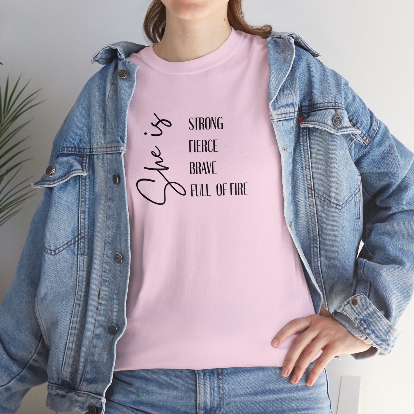 She is strong. fierce, brave, full of fire  shirt, Feminist t-shirt, Female Power t-shirt 💜